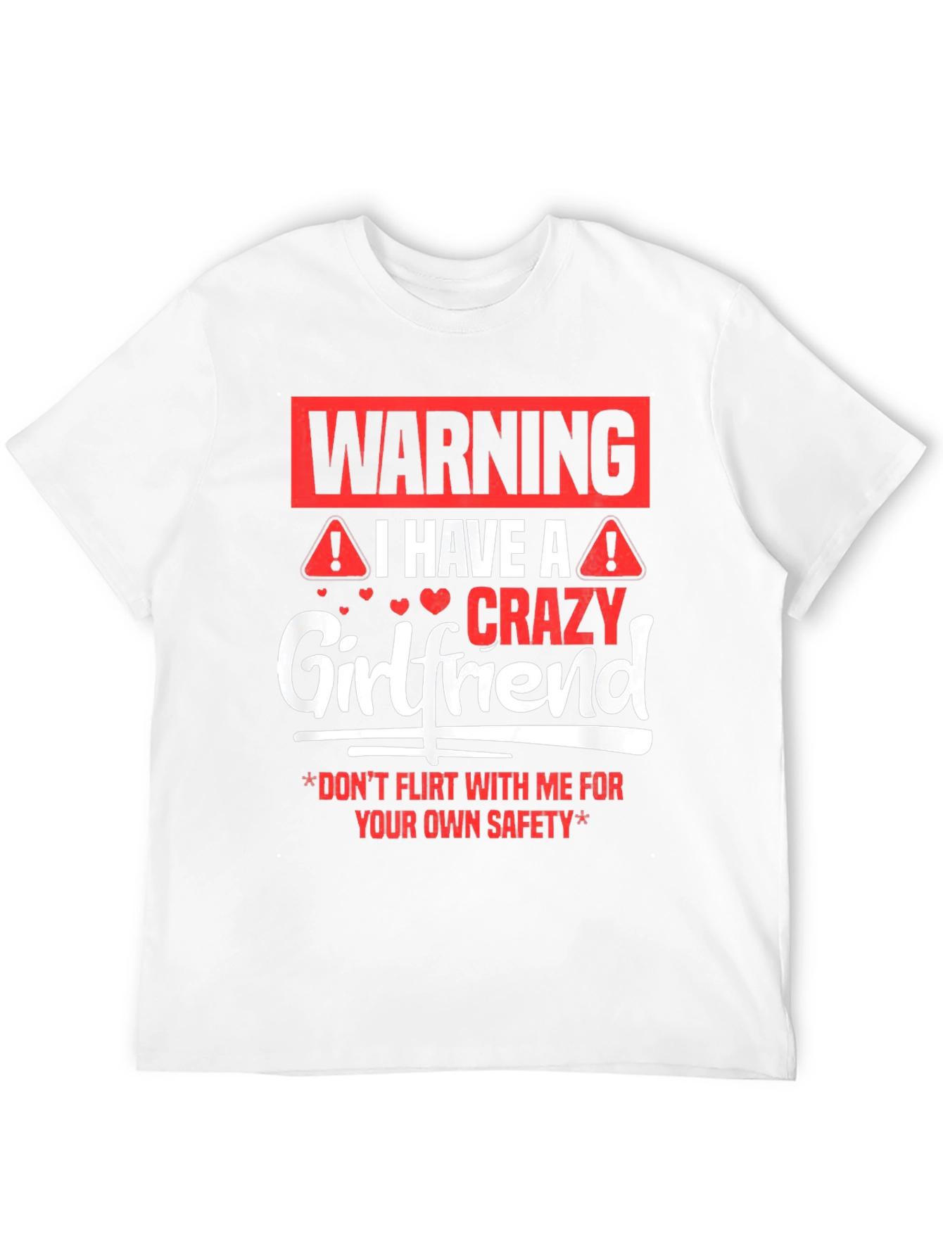 Warning Crazy Girlfriend Mens Black T-Shirt