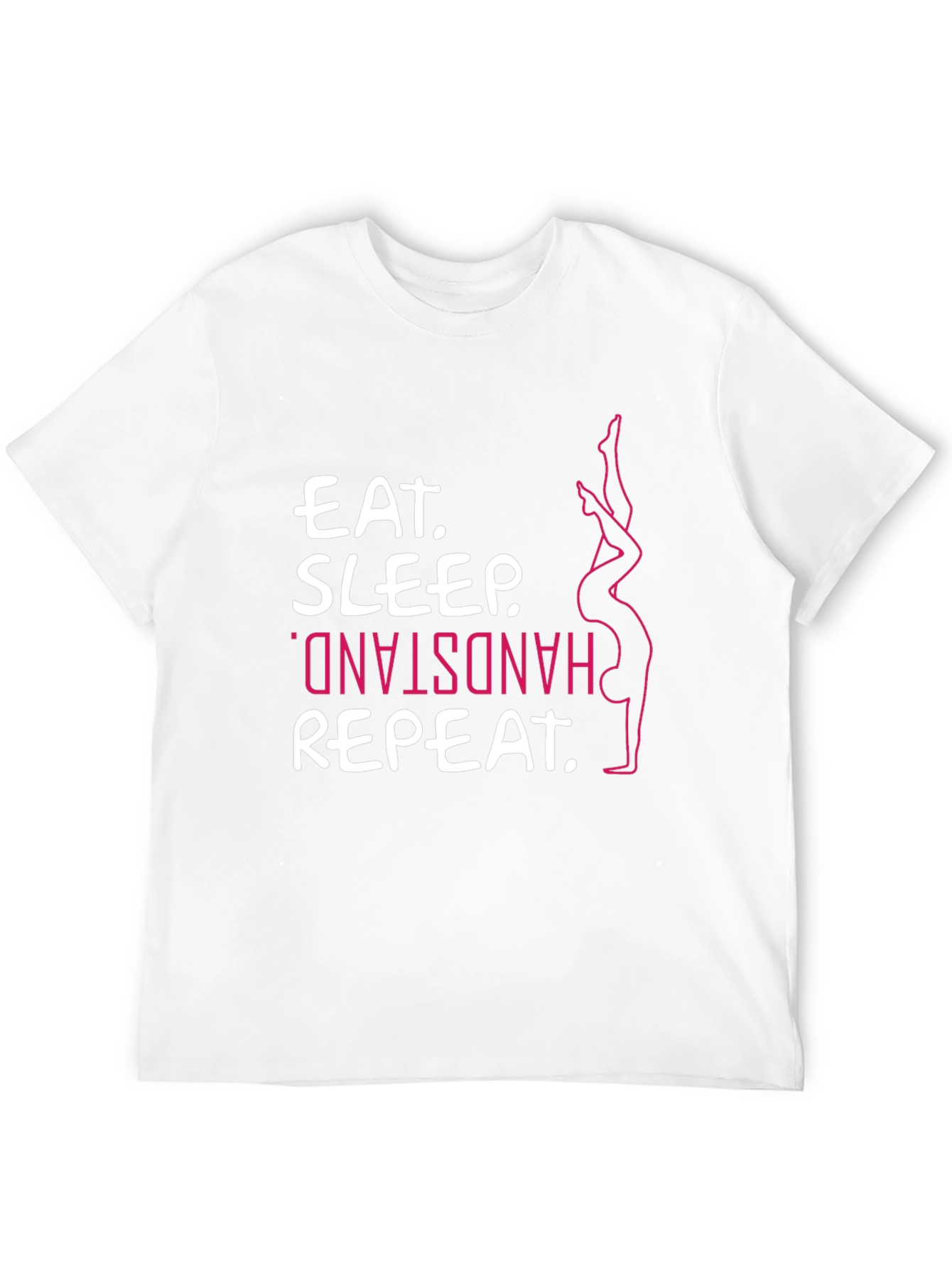 Eat Sleep Handstand Repeat Black T-Shirt