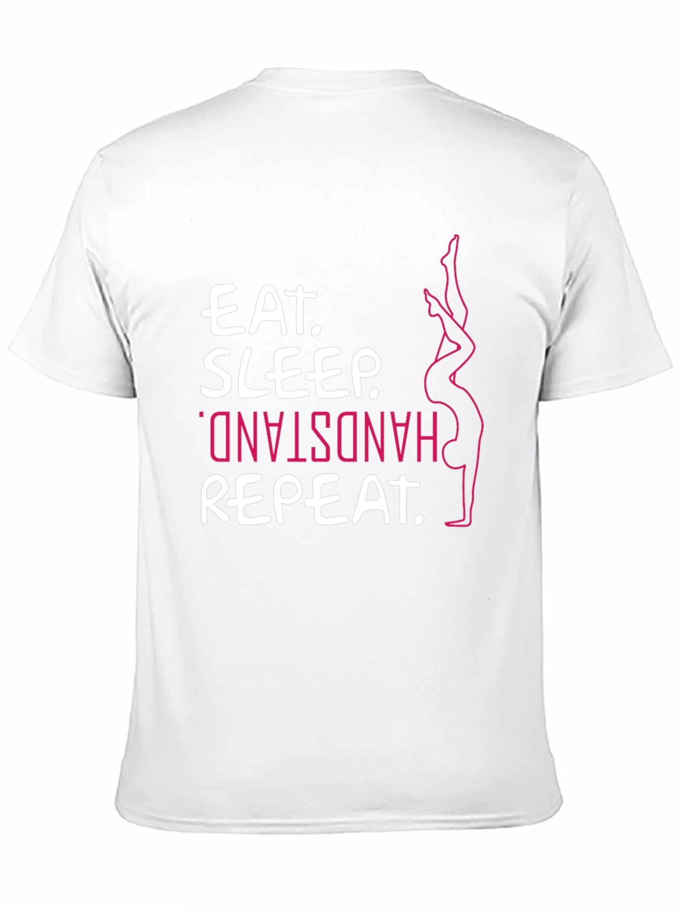 Eat Sleep Handstand Repeat Black T-Shirt