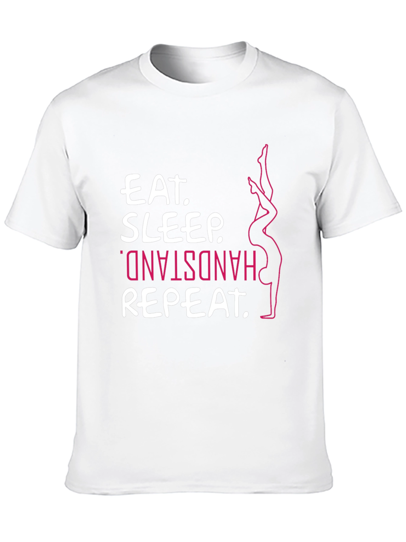 Eat Sleep Handstand Repeat Black T-Shirt