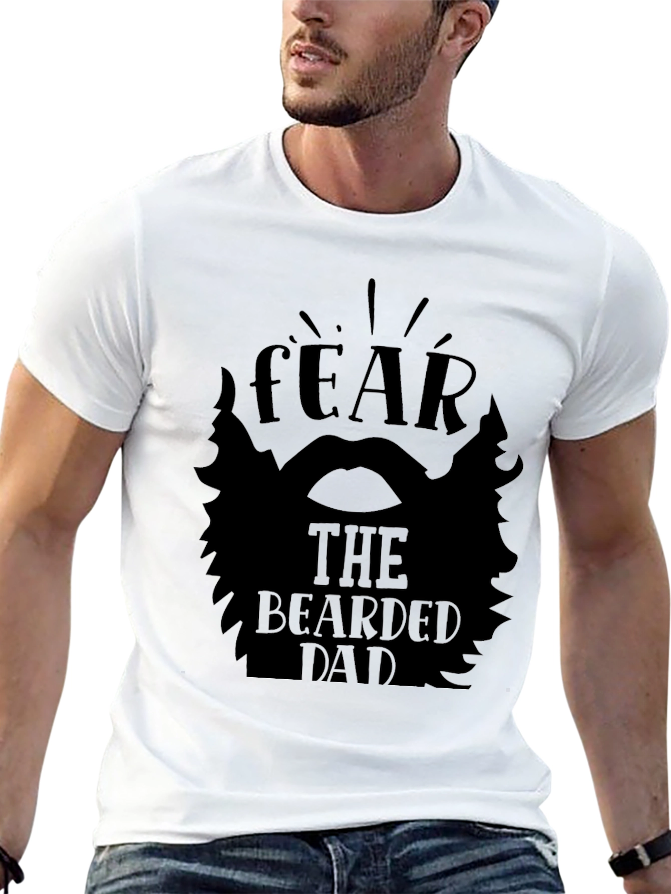 Fear the Bearded Dad Black T-Shirt