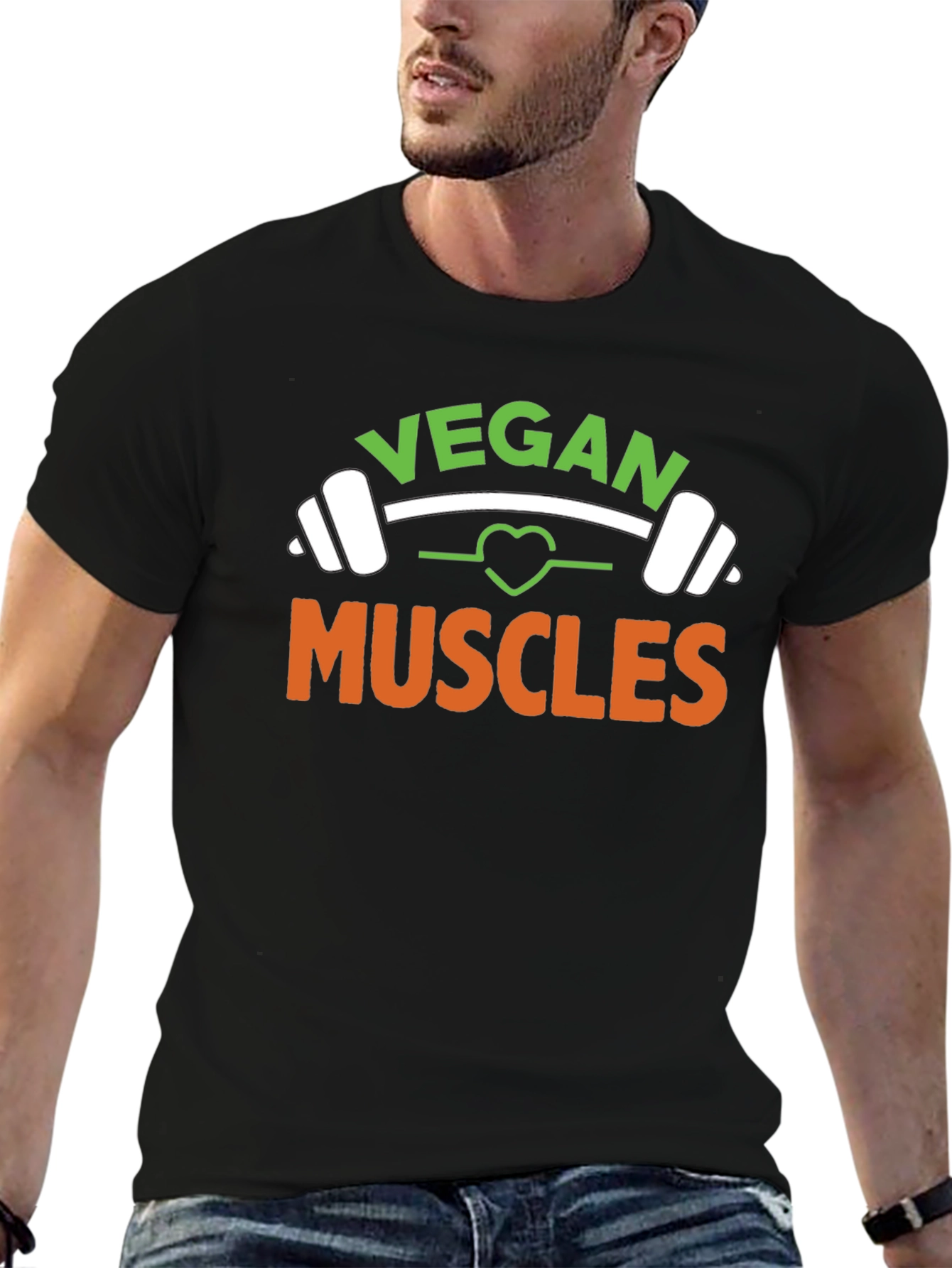 Vegan Muscles Black T-Shirt