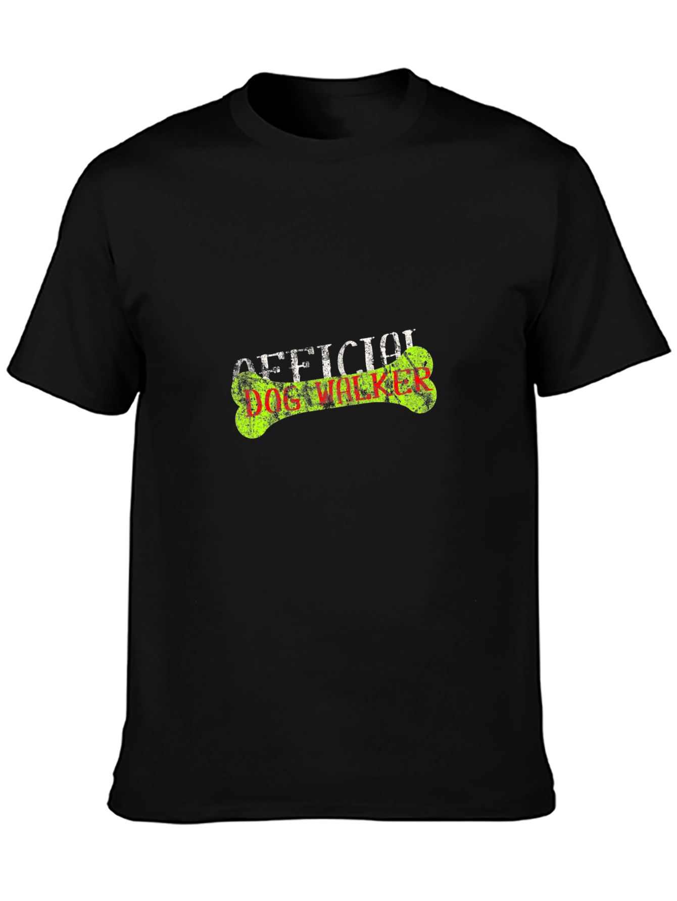 Official Dog Walker Black T-Shirt