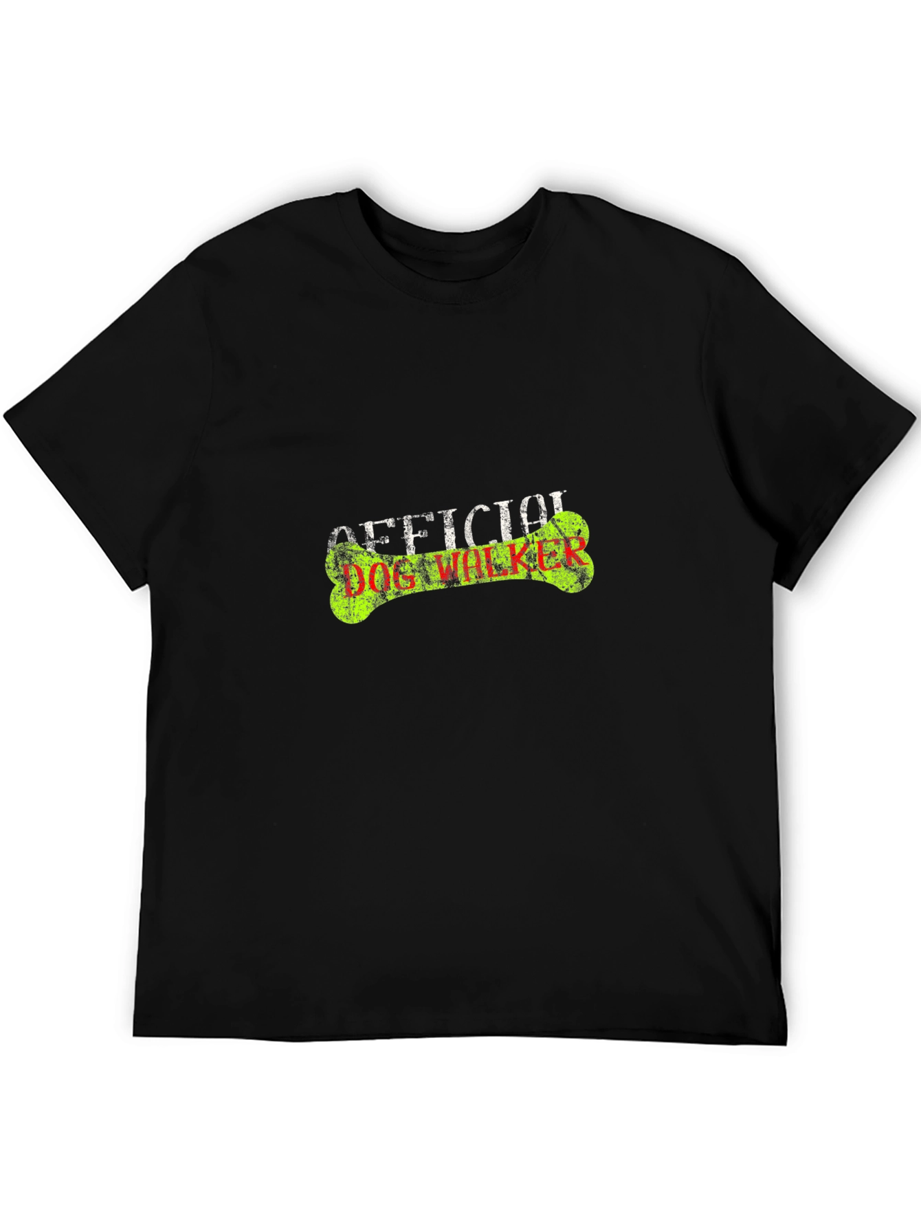 Official Dog Walker Black T-Shirt