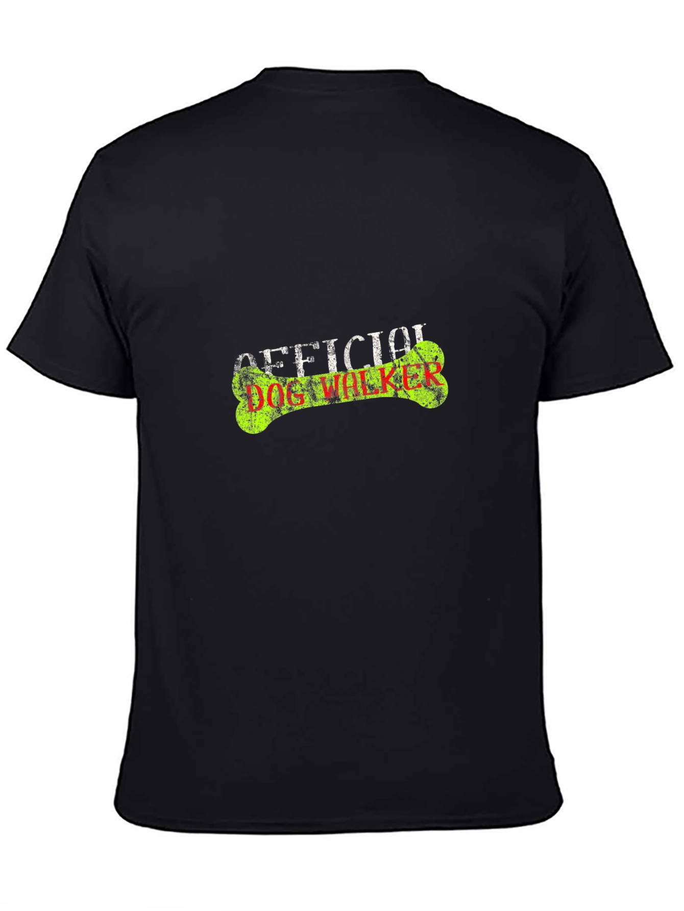 Official Dog Walker Black T-Shirt