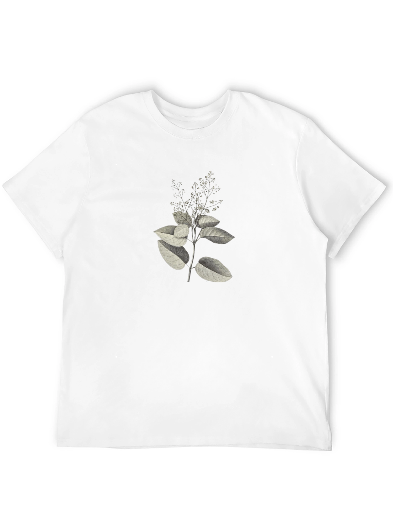 Botanical Print Black T-Shirt