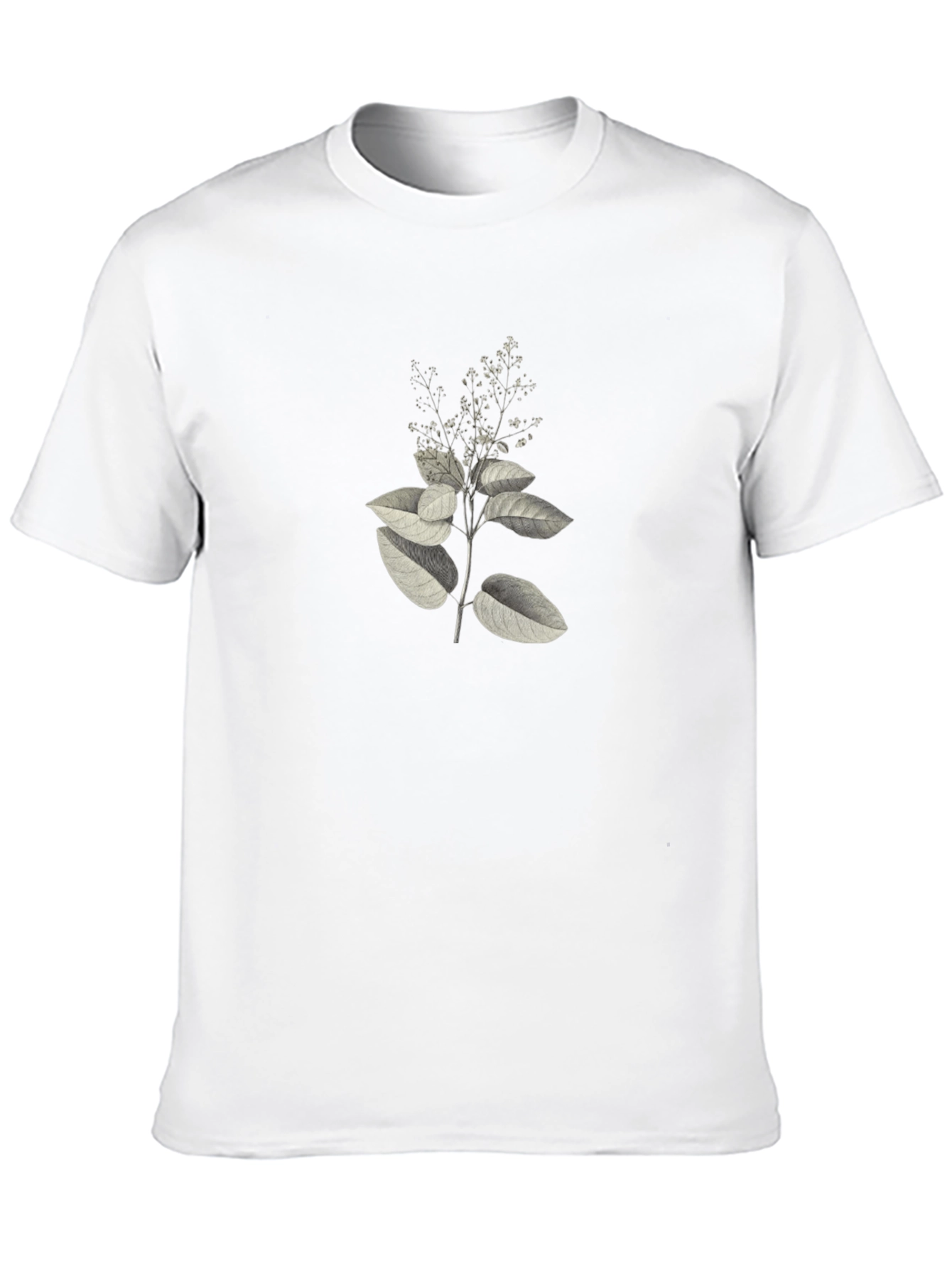 Botanical Print Black T-Shirt
