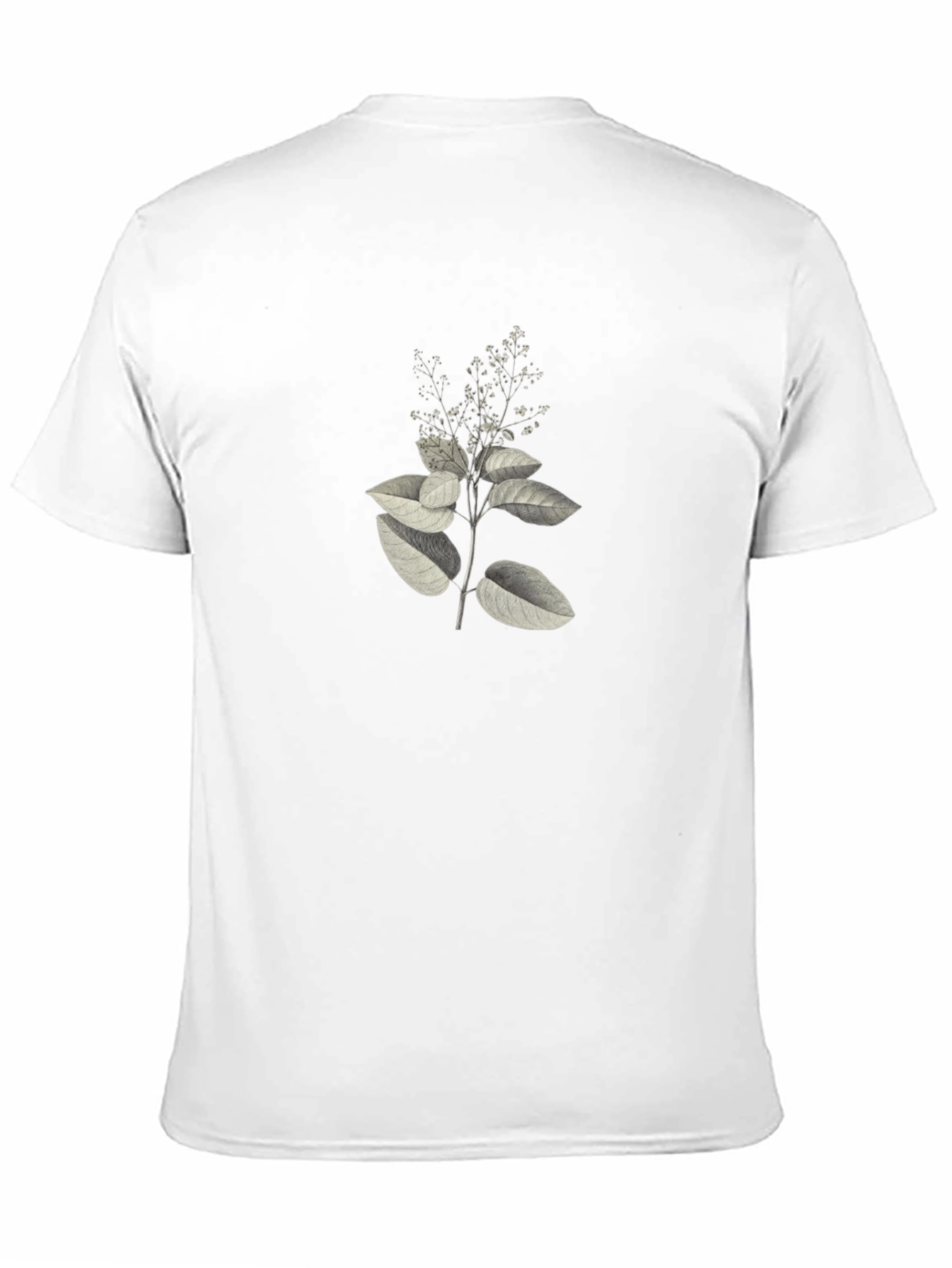 Botanical Print Black T-Shirt