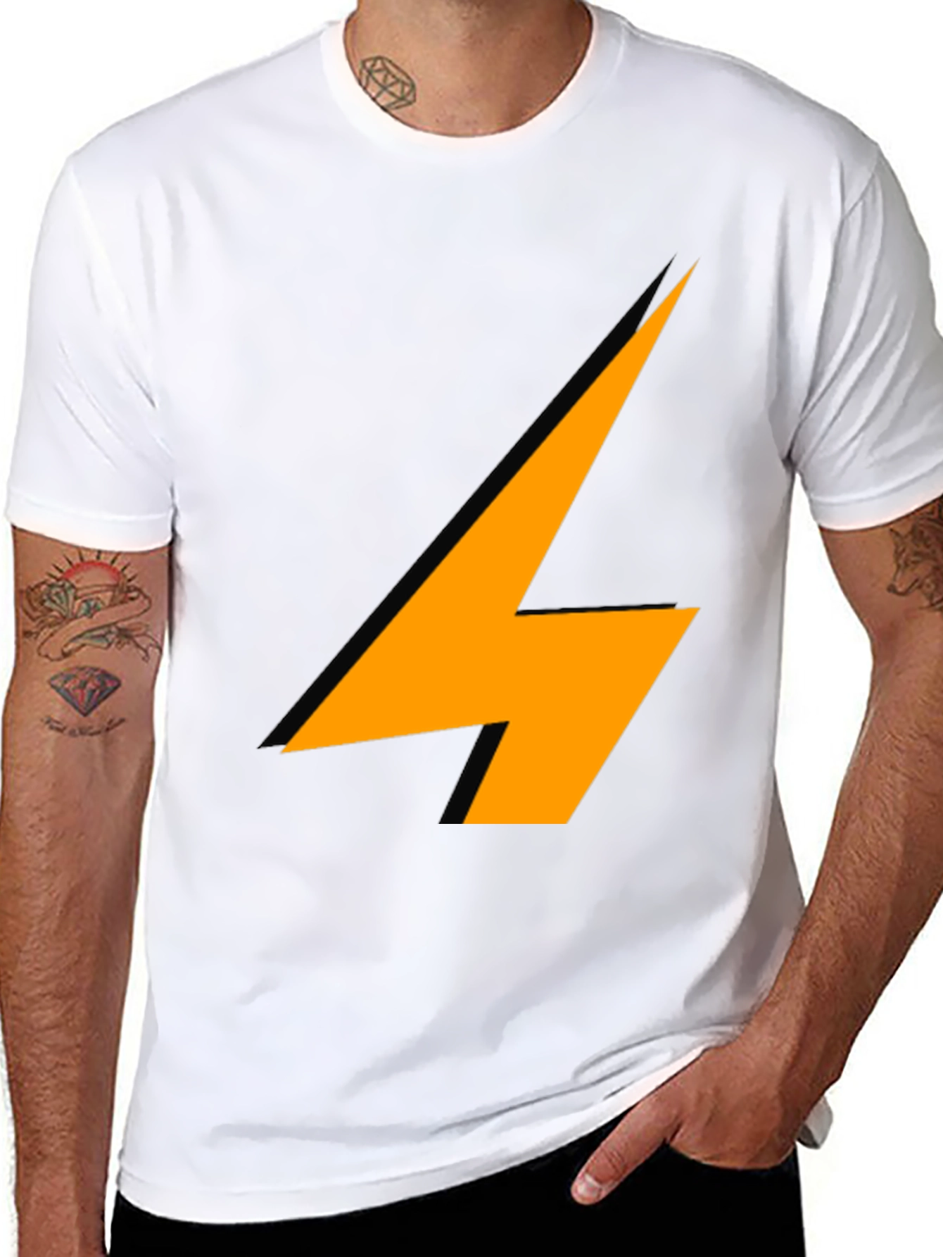 Lightning Bolt Graphic Black T-Shirt