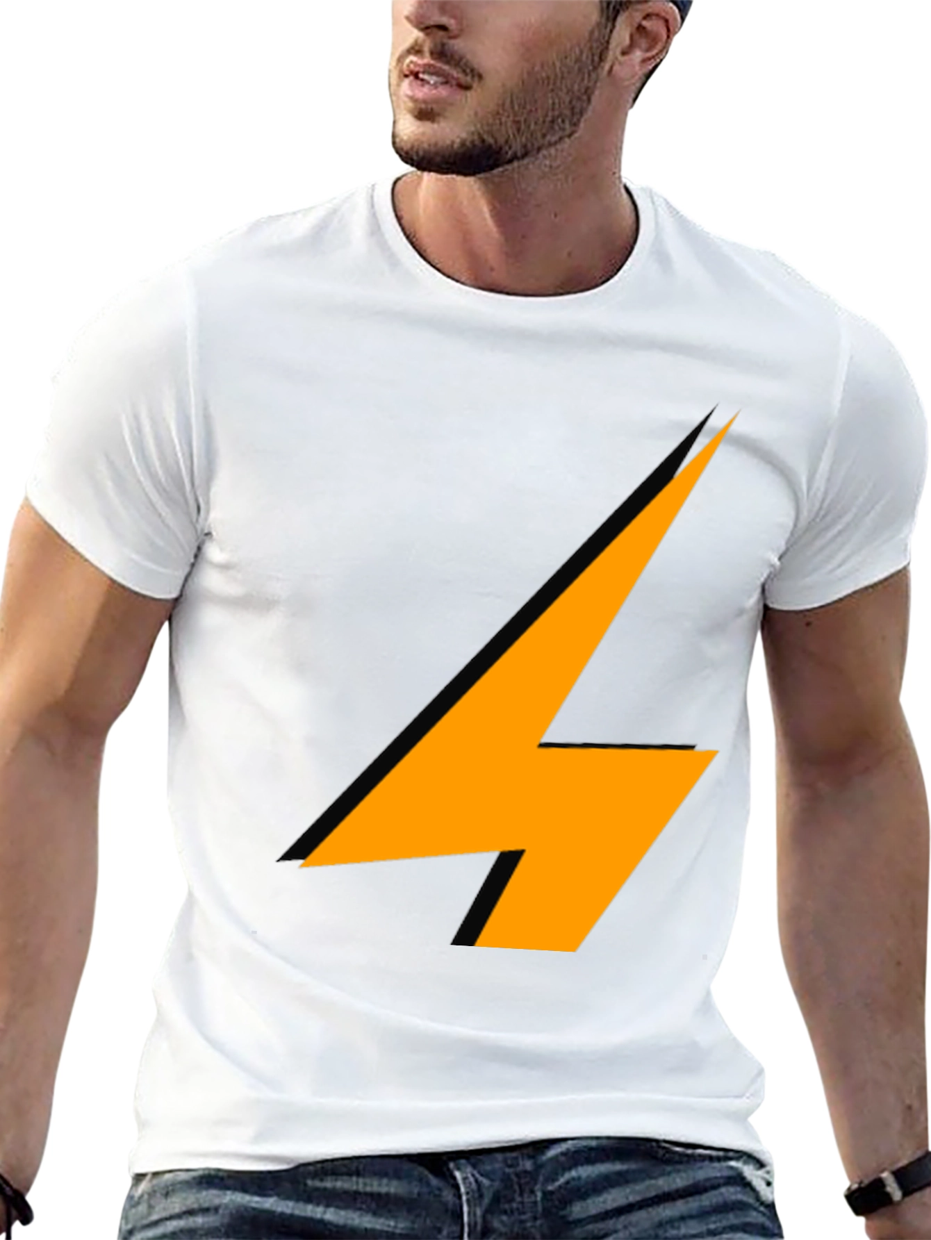 Lightning Bolt Graphic Black T-Shirt