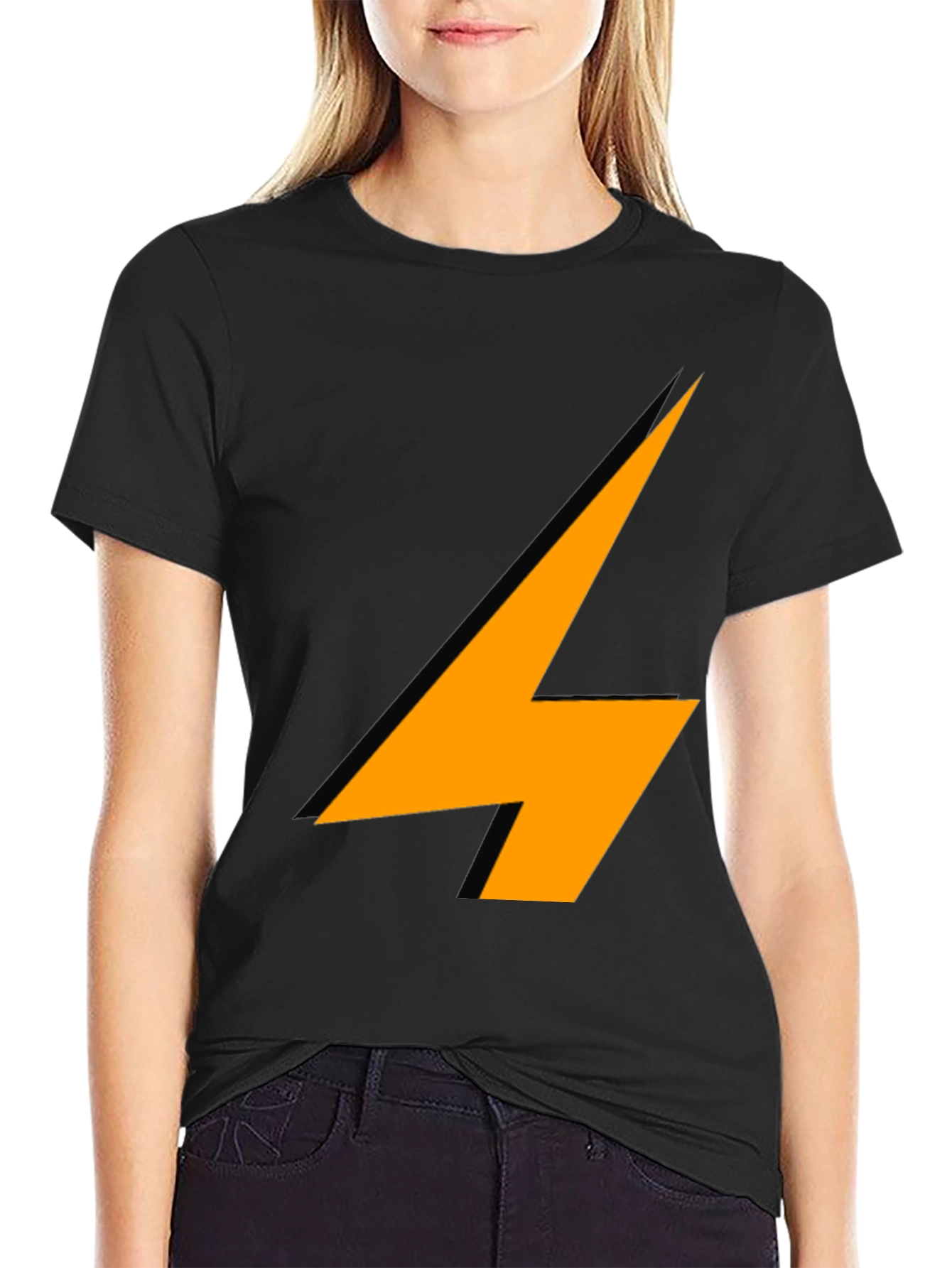 Lightning Bolt Graphic Black T-Shirt
