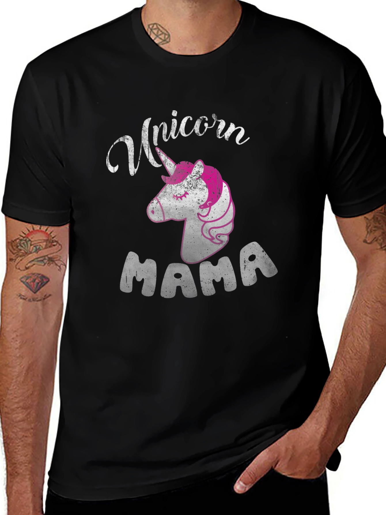 Unicorn Mama Black T-Shirt