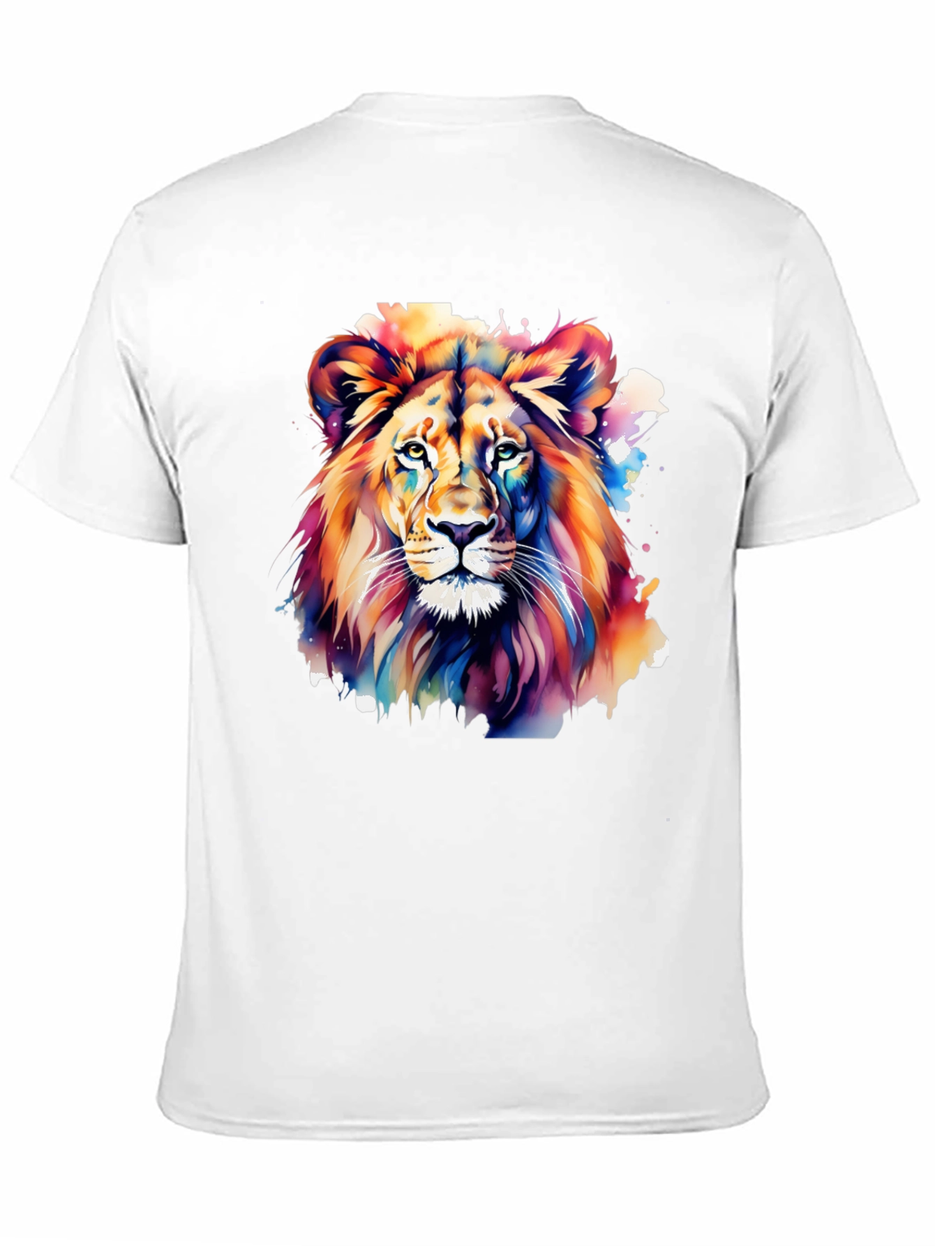 Vibrant Lion Graphic Black T-Shirt