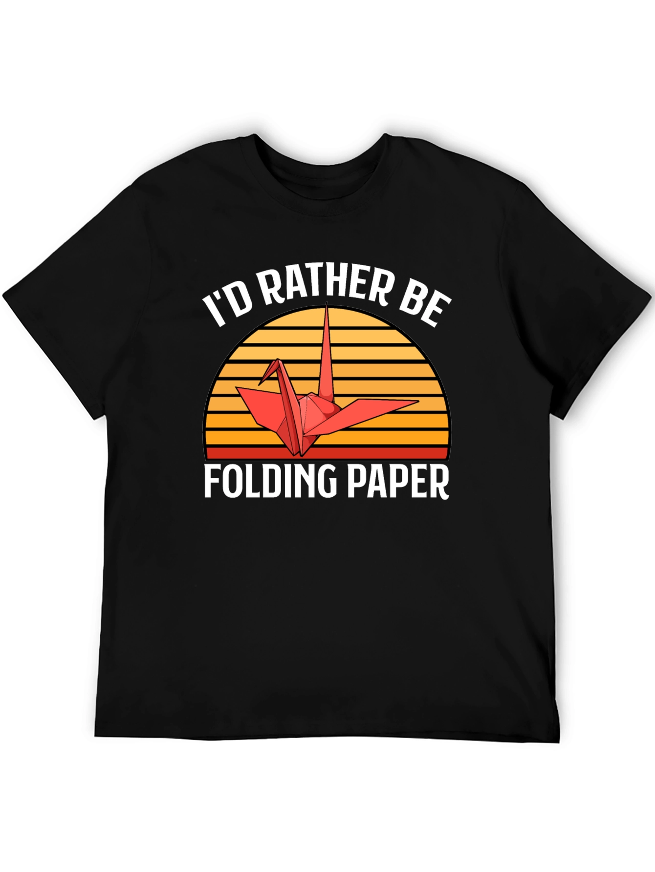 Id Rather Be Folding Paper Graphic Tee