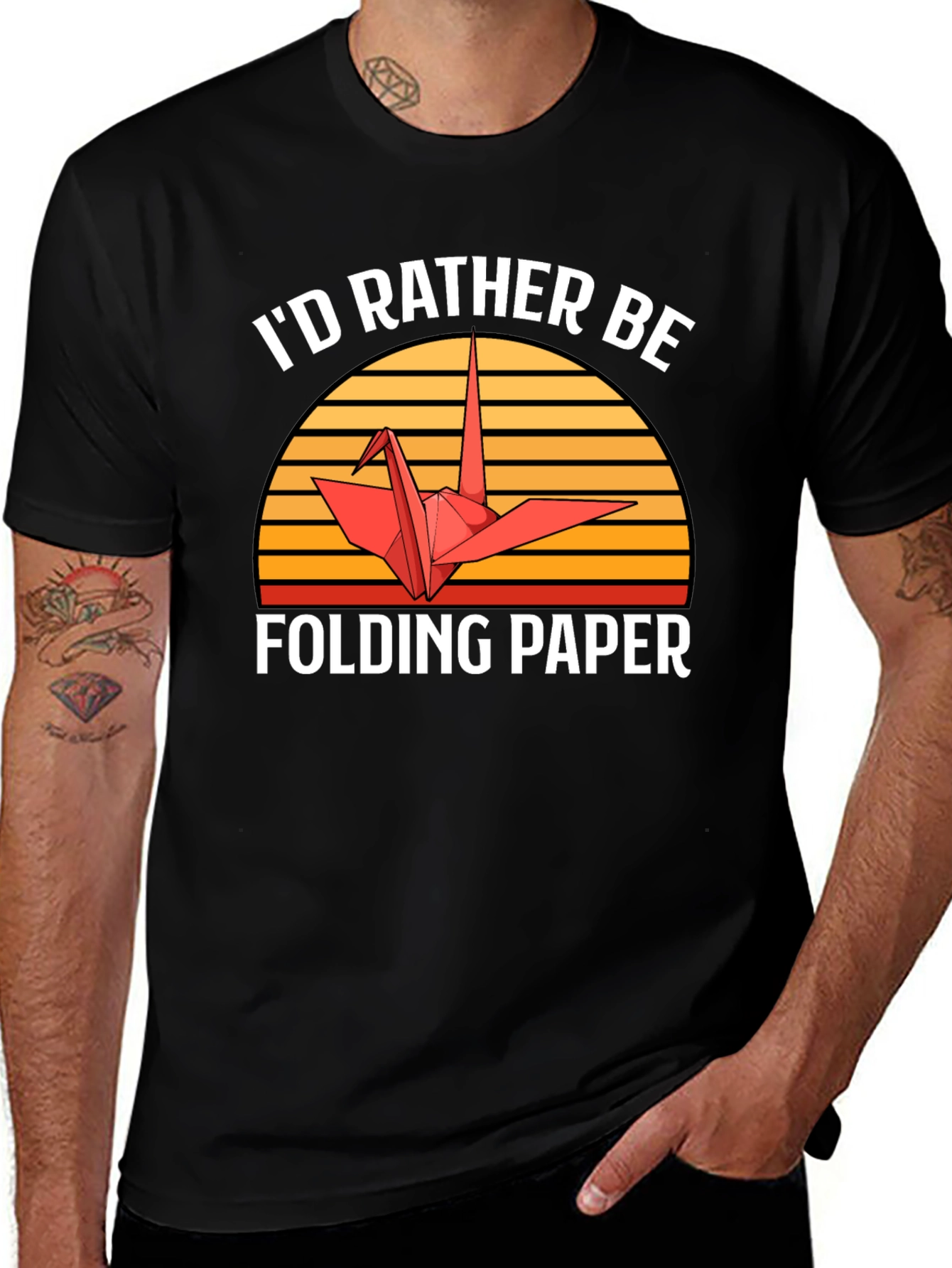 Id Rather Be Folding Paper Graphic Tee