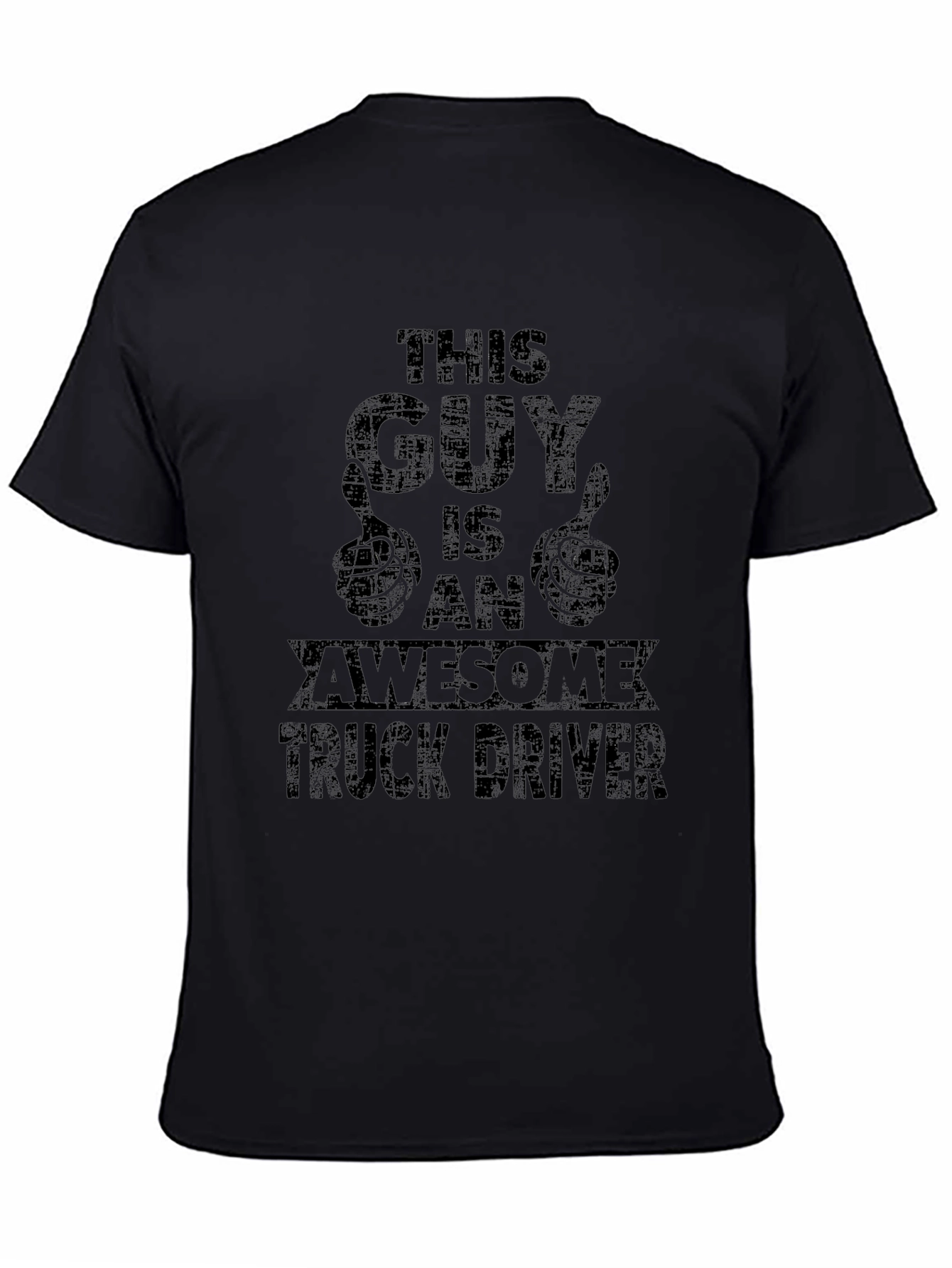 Awesome Truck Driver Graphic Tee - Black