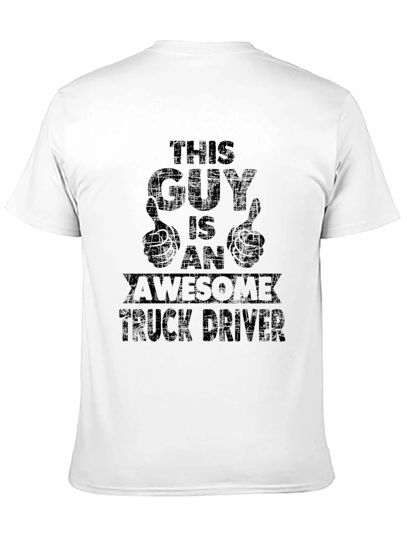 Awesome Truck Driver Graphic Tee - Black