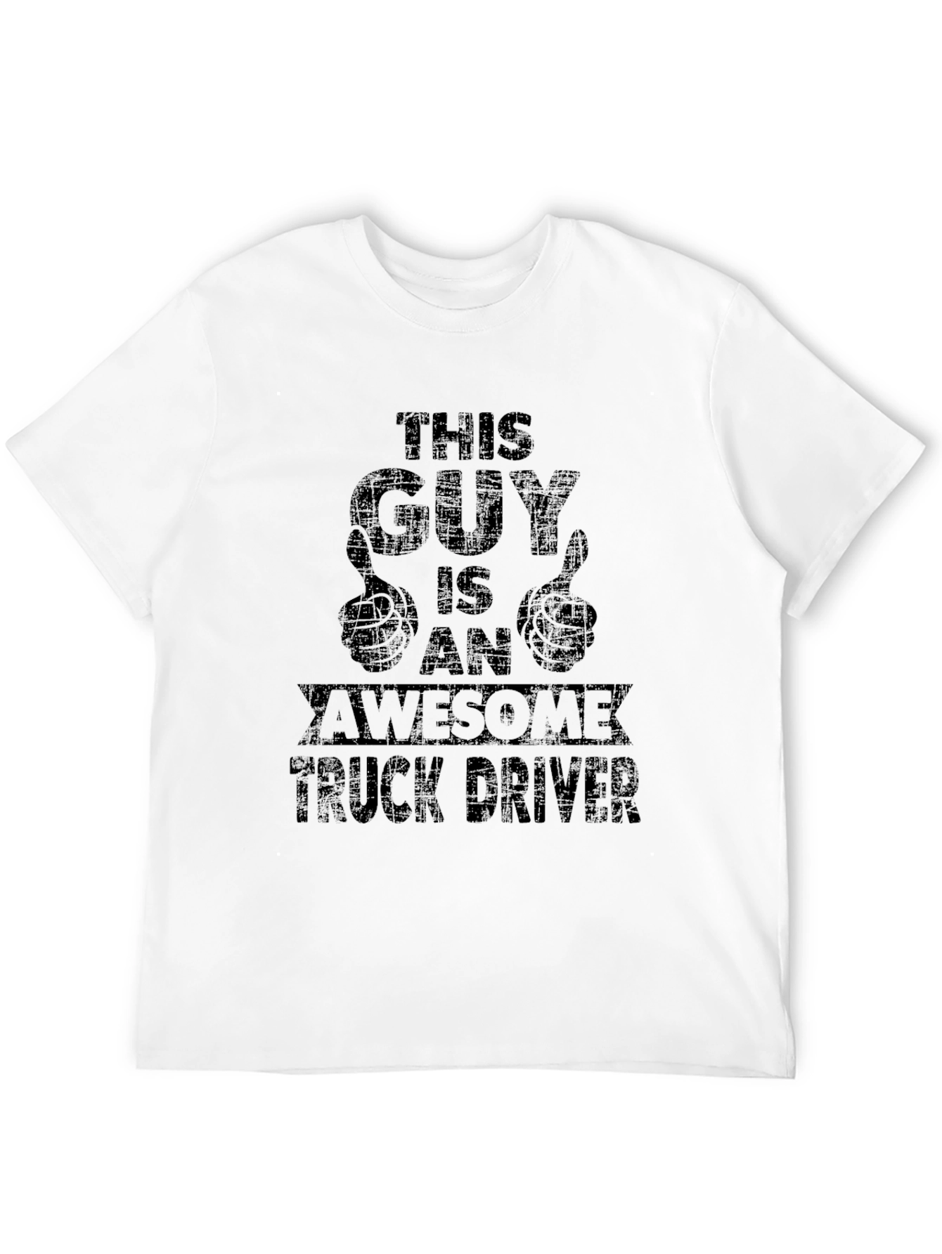 Awesome Truck Driver Graphic Tee - Black