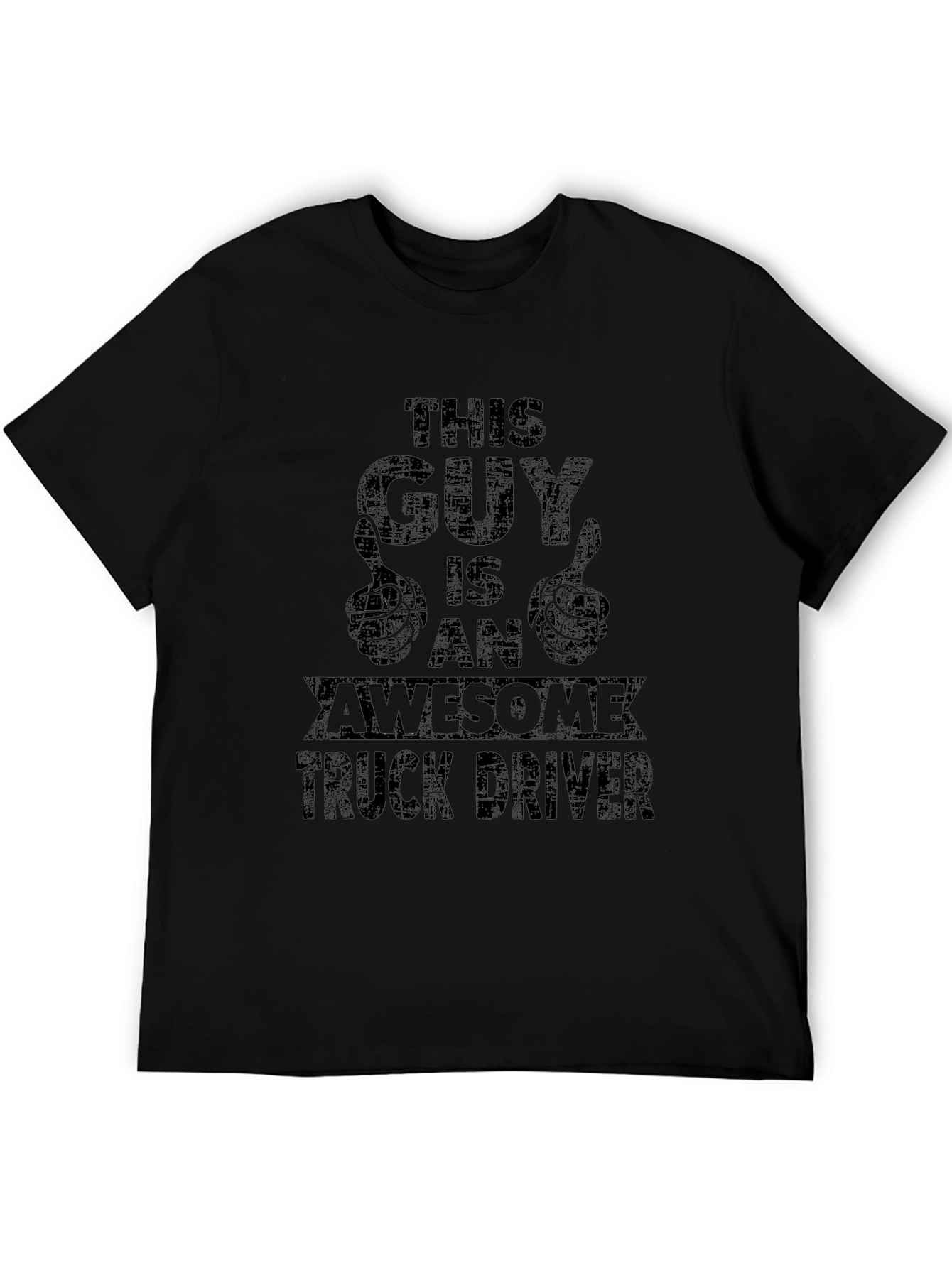 Awesome Truck Driver Graphic Tee - Black
