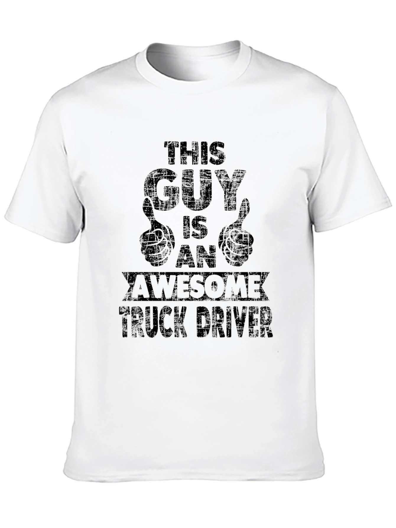 Awesome Truck Driver Graphic Tee - Black