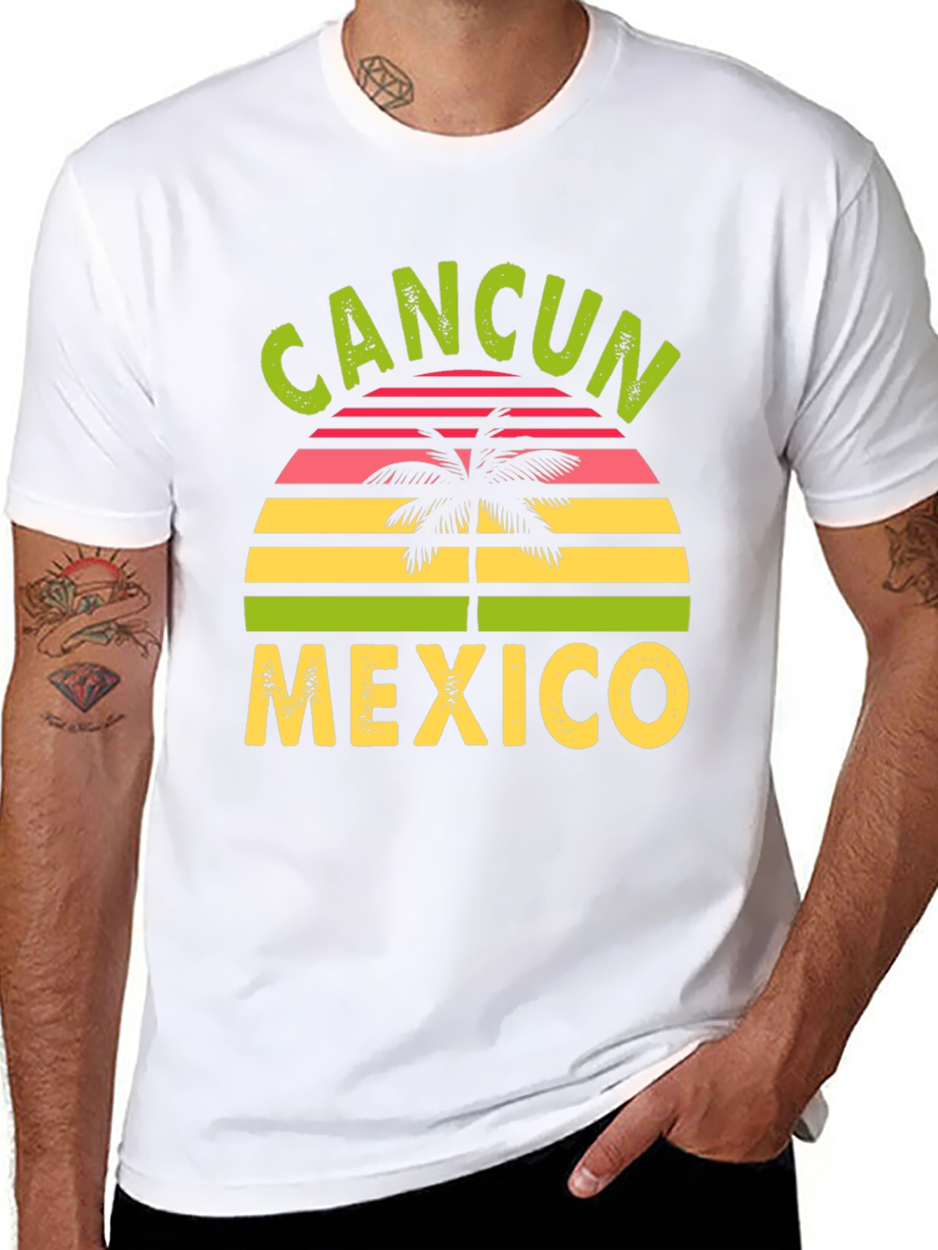 Cancun Mexico Graphic Tee - Black
