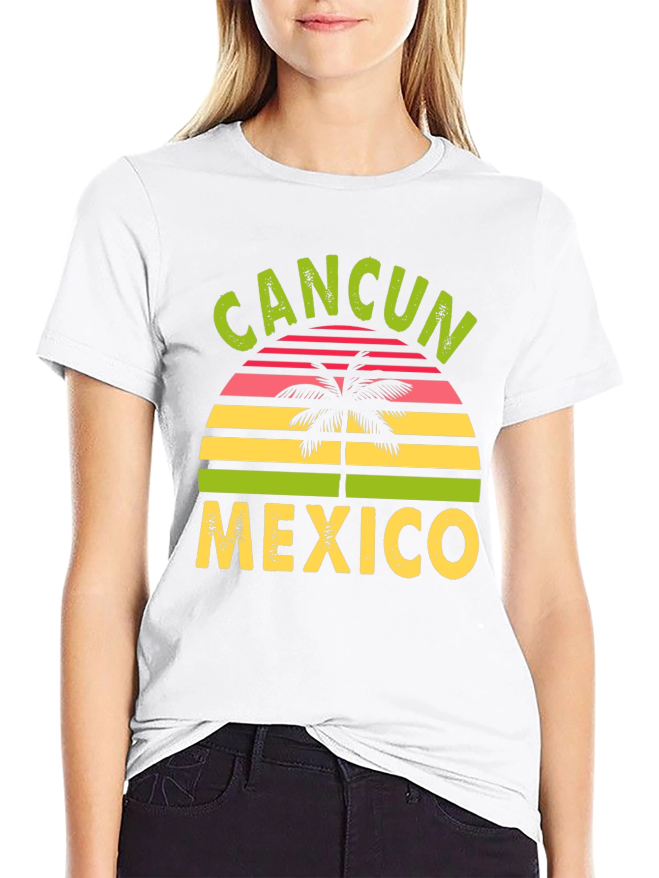 Cancun Mexico Graphic Tee - Black