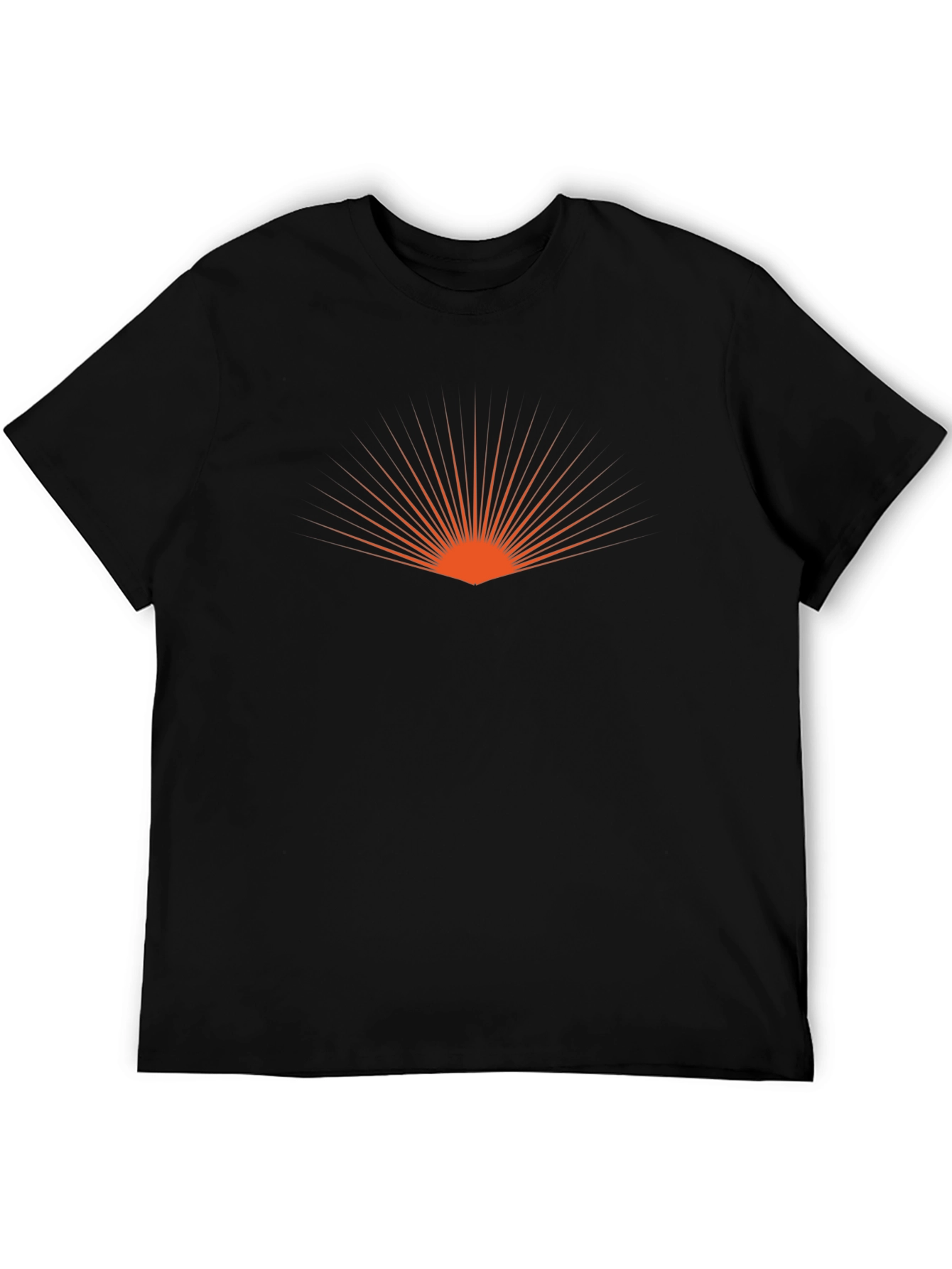 Stylish Black T-Shirt with Sunrise Graphic