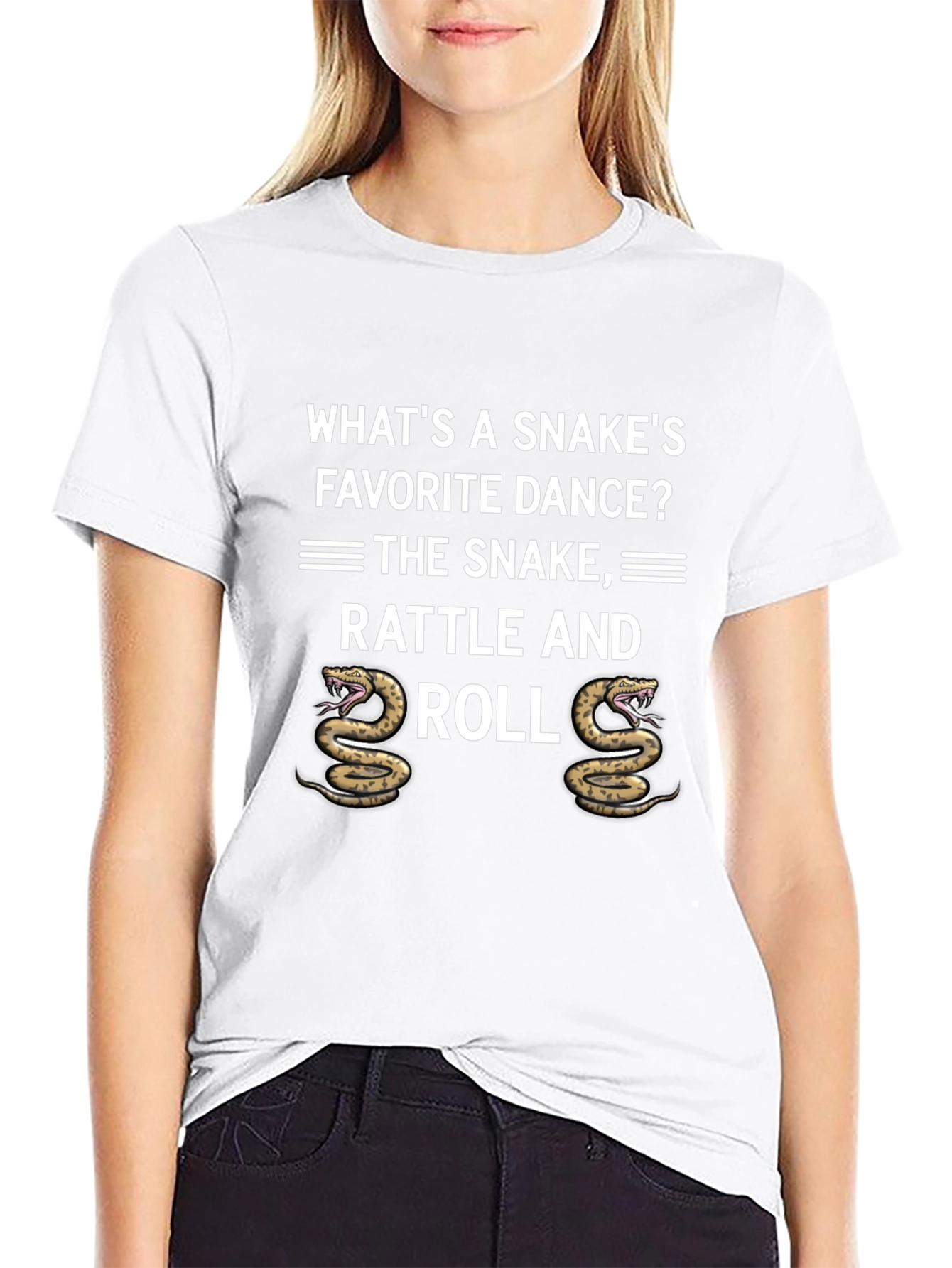 Rattle and Roll Snake Pun Graphic Tee