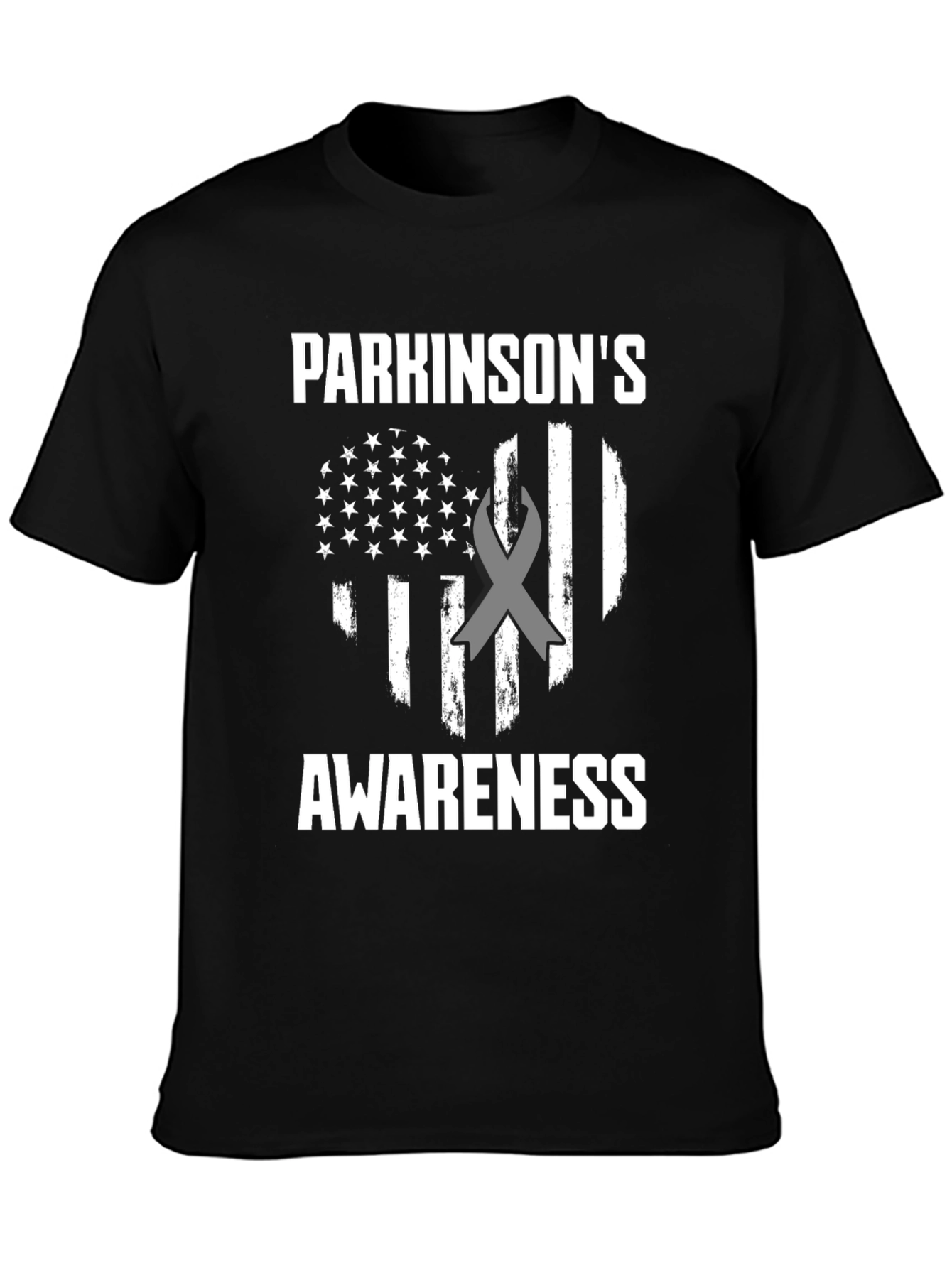 Parkinsons Awareness American Flag T-Shirt