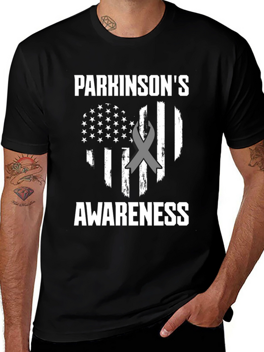 Parkinsons Awareness American Flag T-Shirt