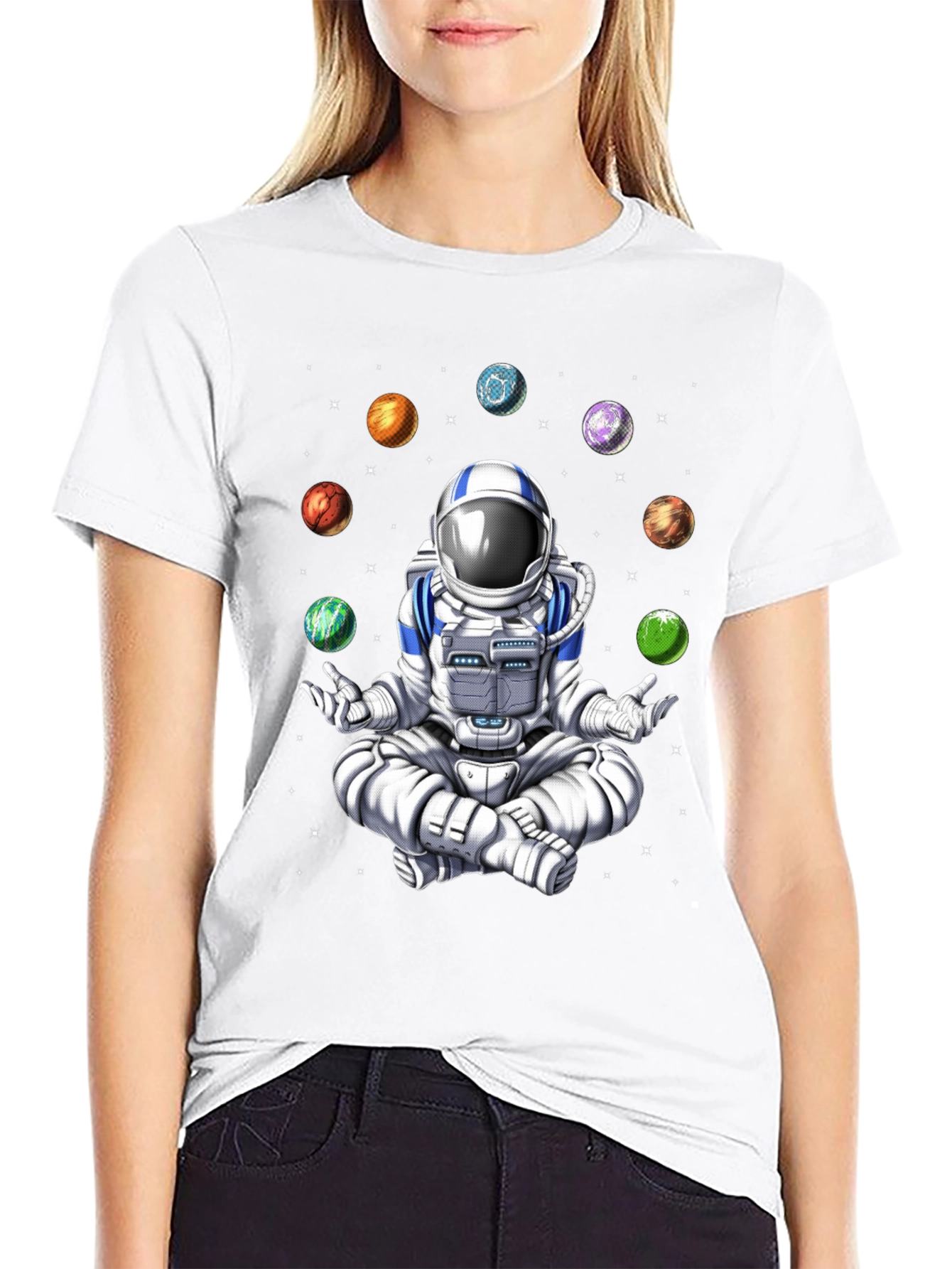 Meditating Astronaut Space T-Shirt