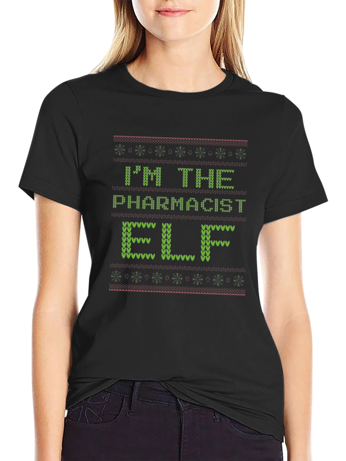 Im The Pharmacist Elf Christmas Ugly Sweater T-Shirt