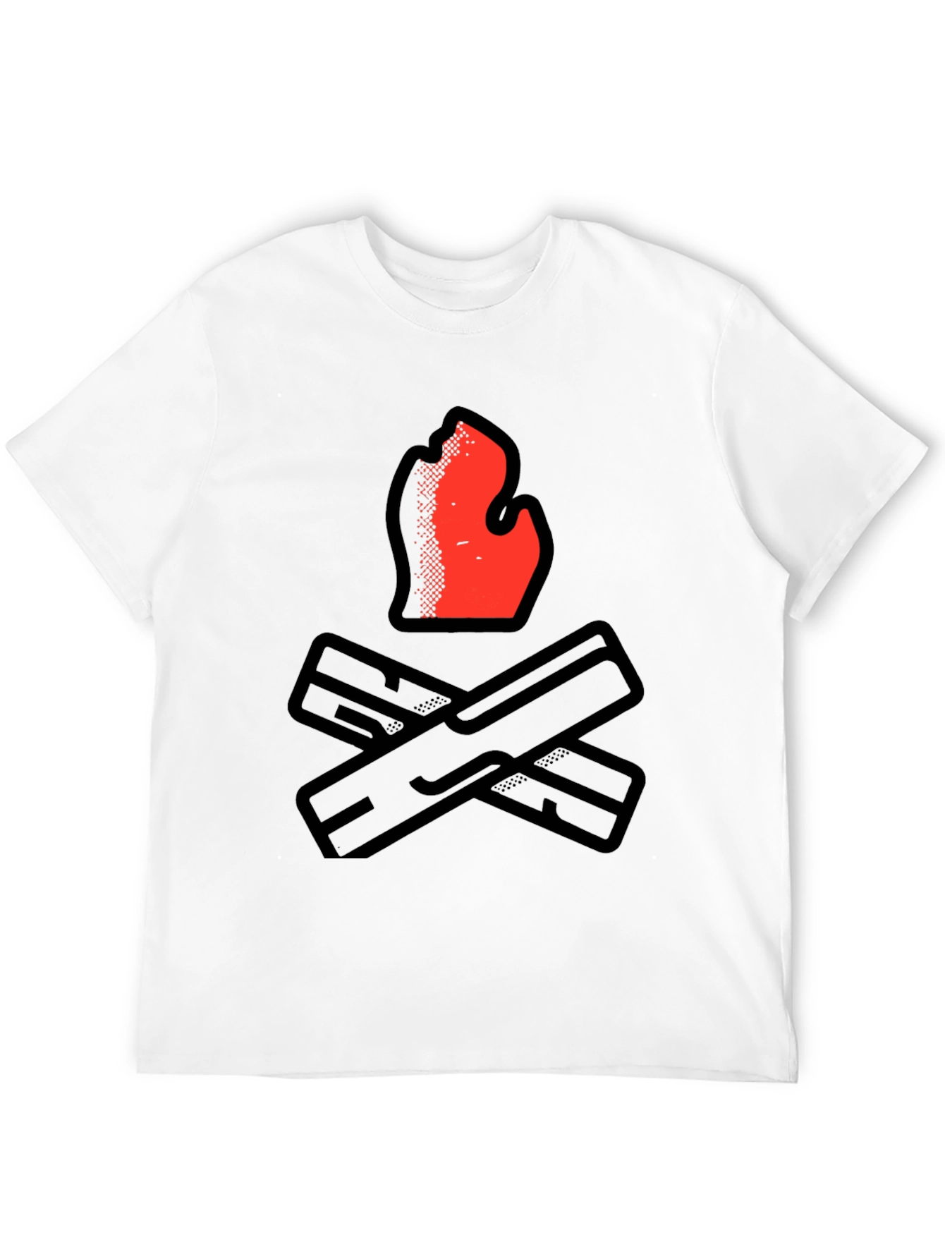 Campfire Graphic Tee - Black Casual Shirt