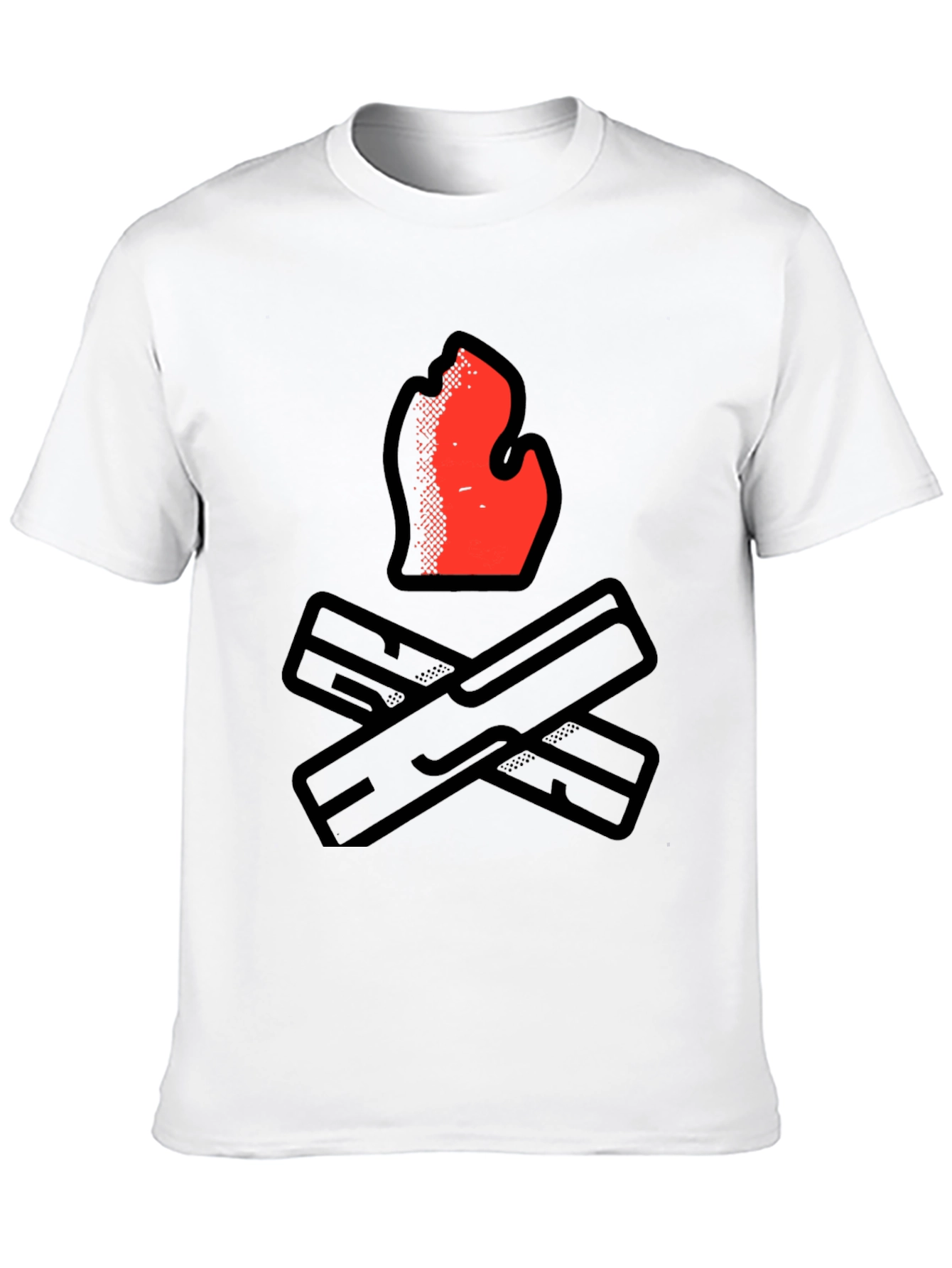 Campfire Graphic Tee - Black Casual Shirt