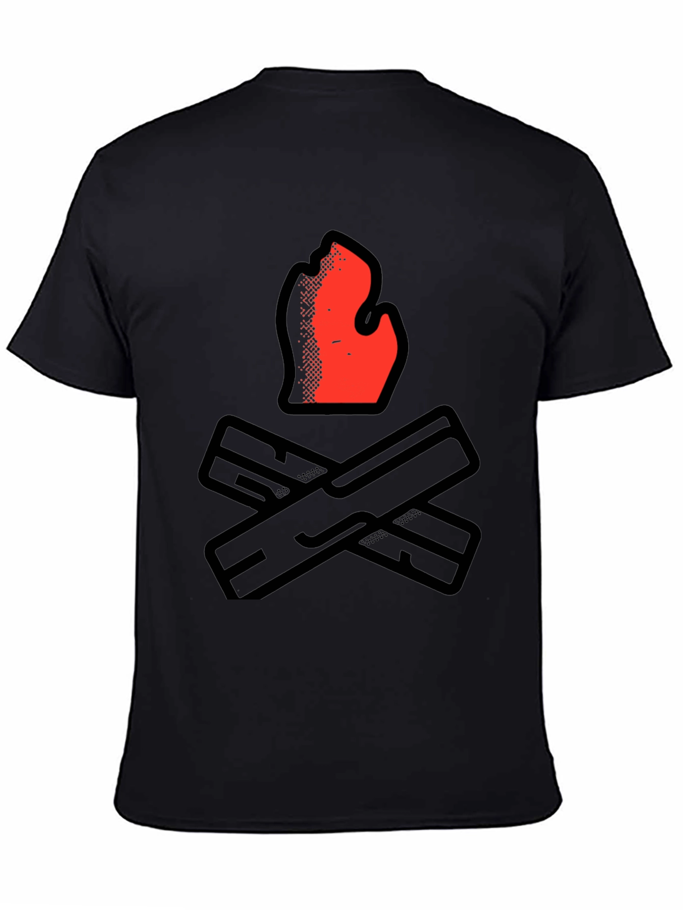 Campfire Graphic Tee - Black Casual Shirt