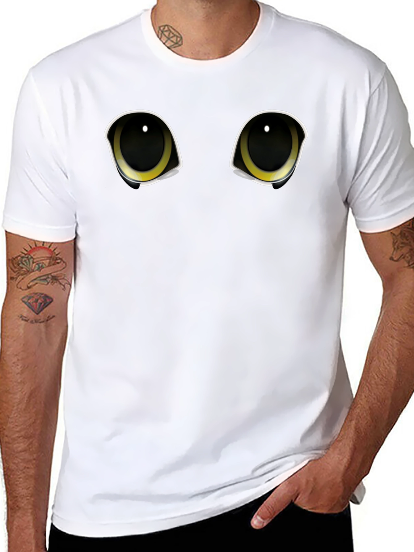 Black Cat Eyes Graphic Tee