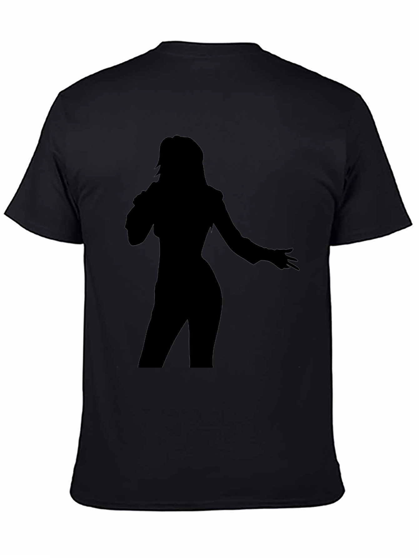 Silhouette Singer Graphic T-Shirt - Stylish Black Tee