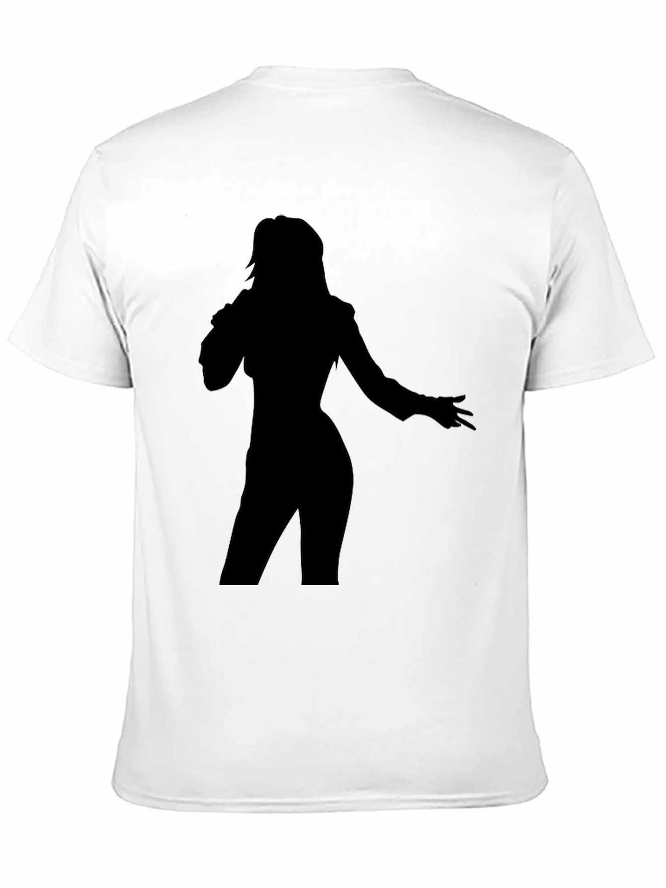 Silhouette Singer Graphic T-Shirt - Stylish Black Tee
