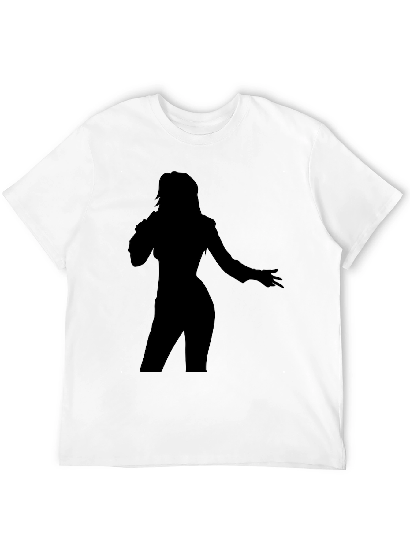 Silhouette Singer Graphic T-Shirt - Stylish Black Tee