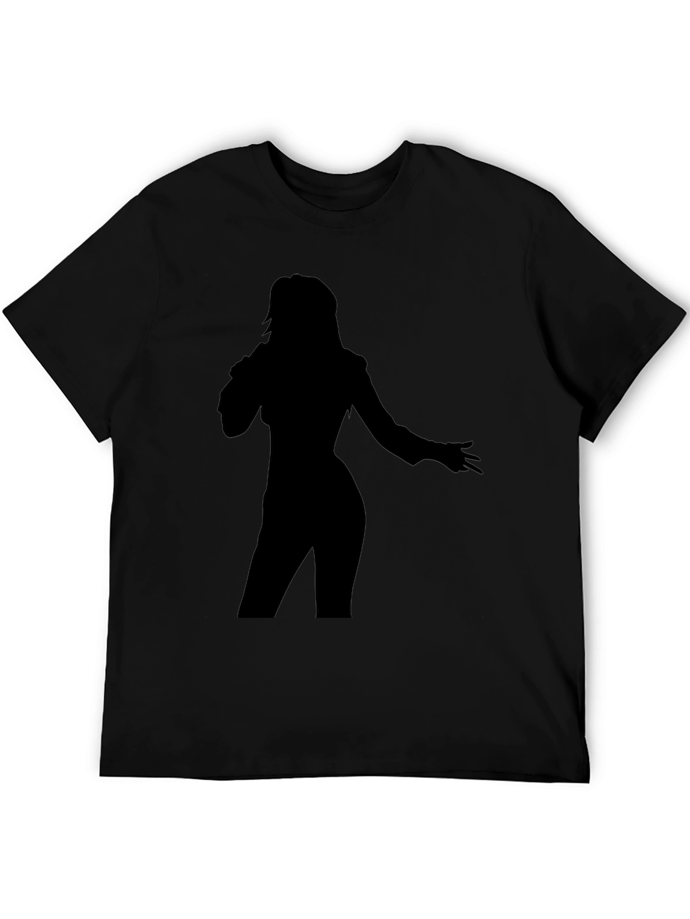 Silhouette Singer Graphic T-Shirt - Stylish Black Tee
