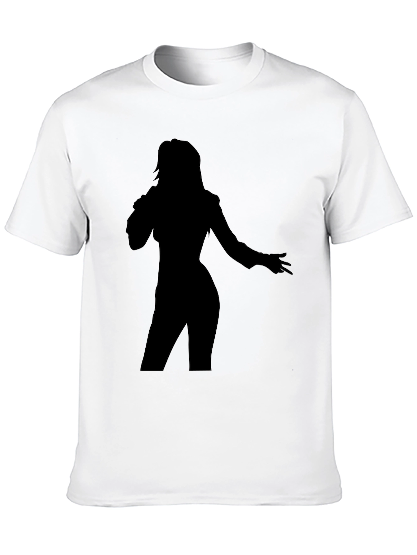 Silhouette Singer Graphic T-Shirt - Stylish Black Tee