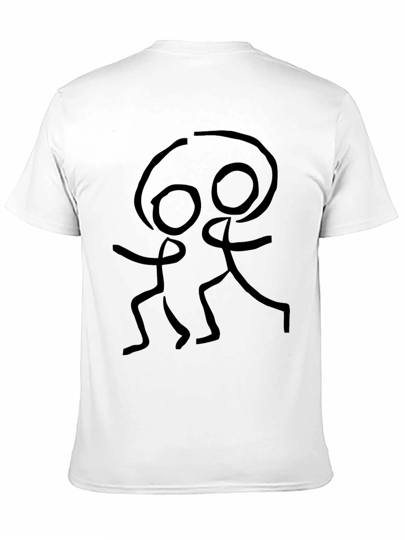 Stick Figure Dance Graphic Tee - Black