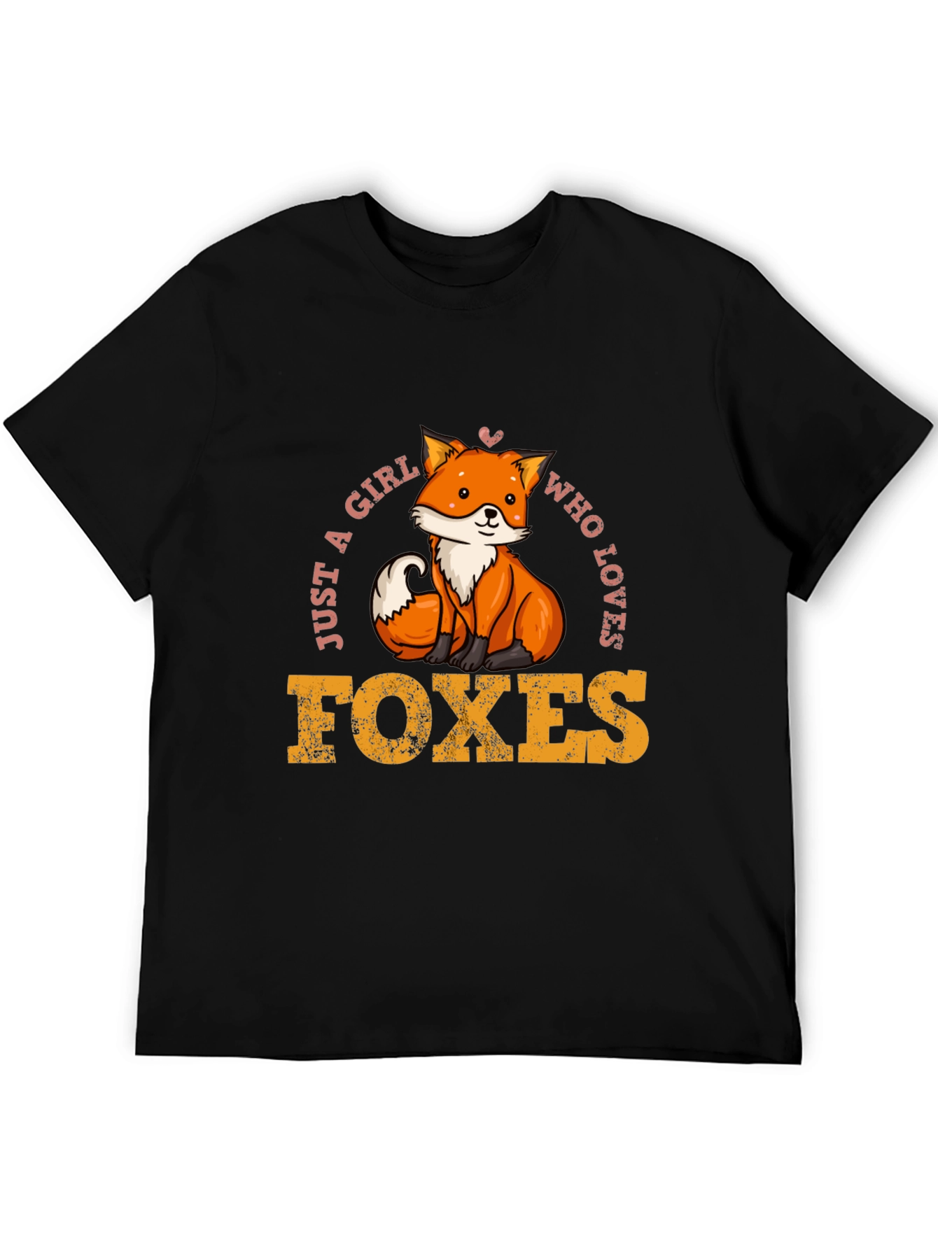 Girl Loves Foxes T-Shirt - Cute Fox Design