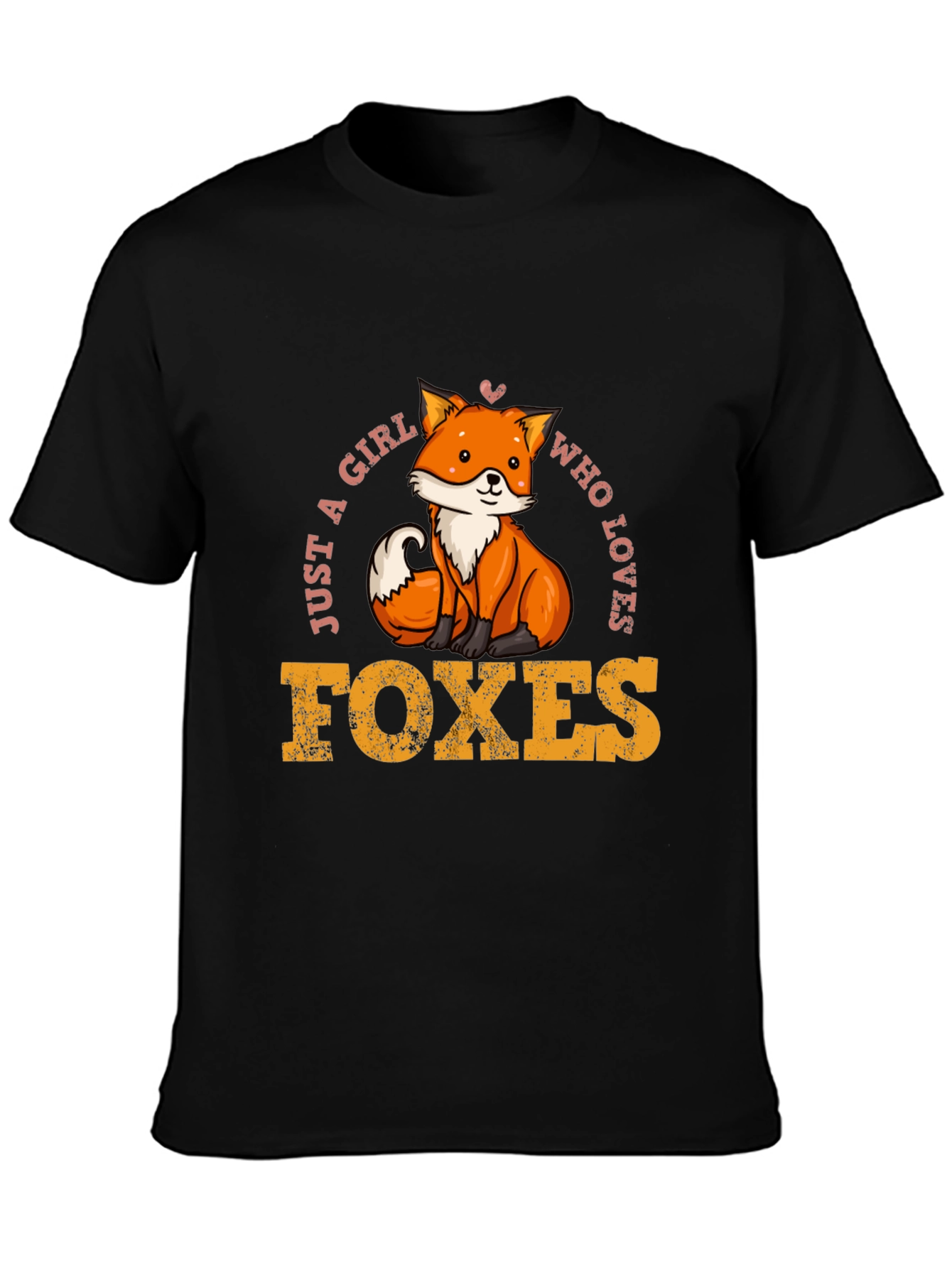Girl Loves Foxes T-Shirt - Cute Fox Design