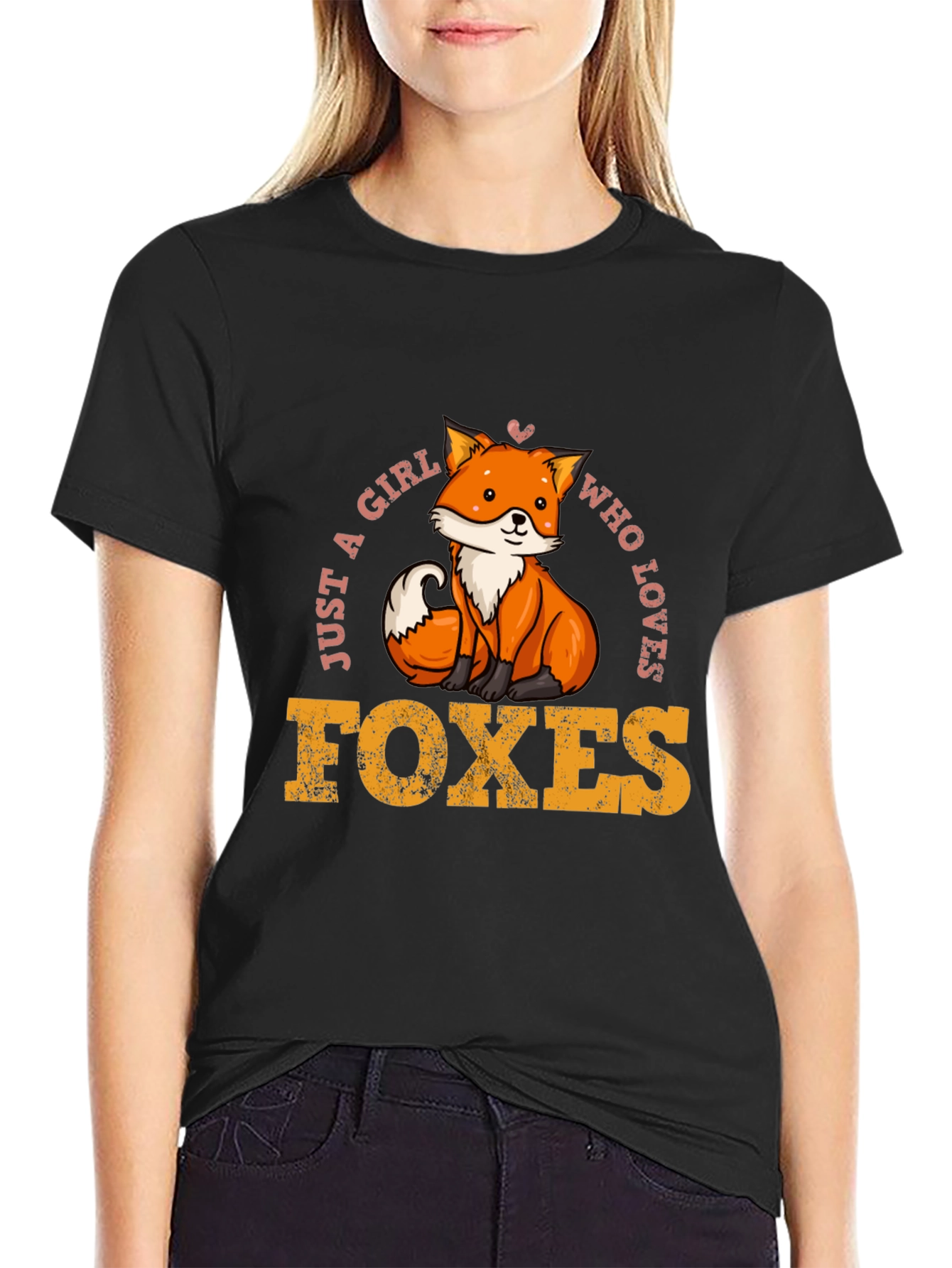 Girl Loves Foxes T-Shirt - Cute Fox Design