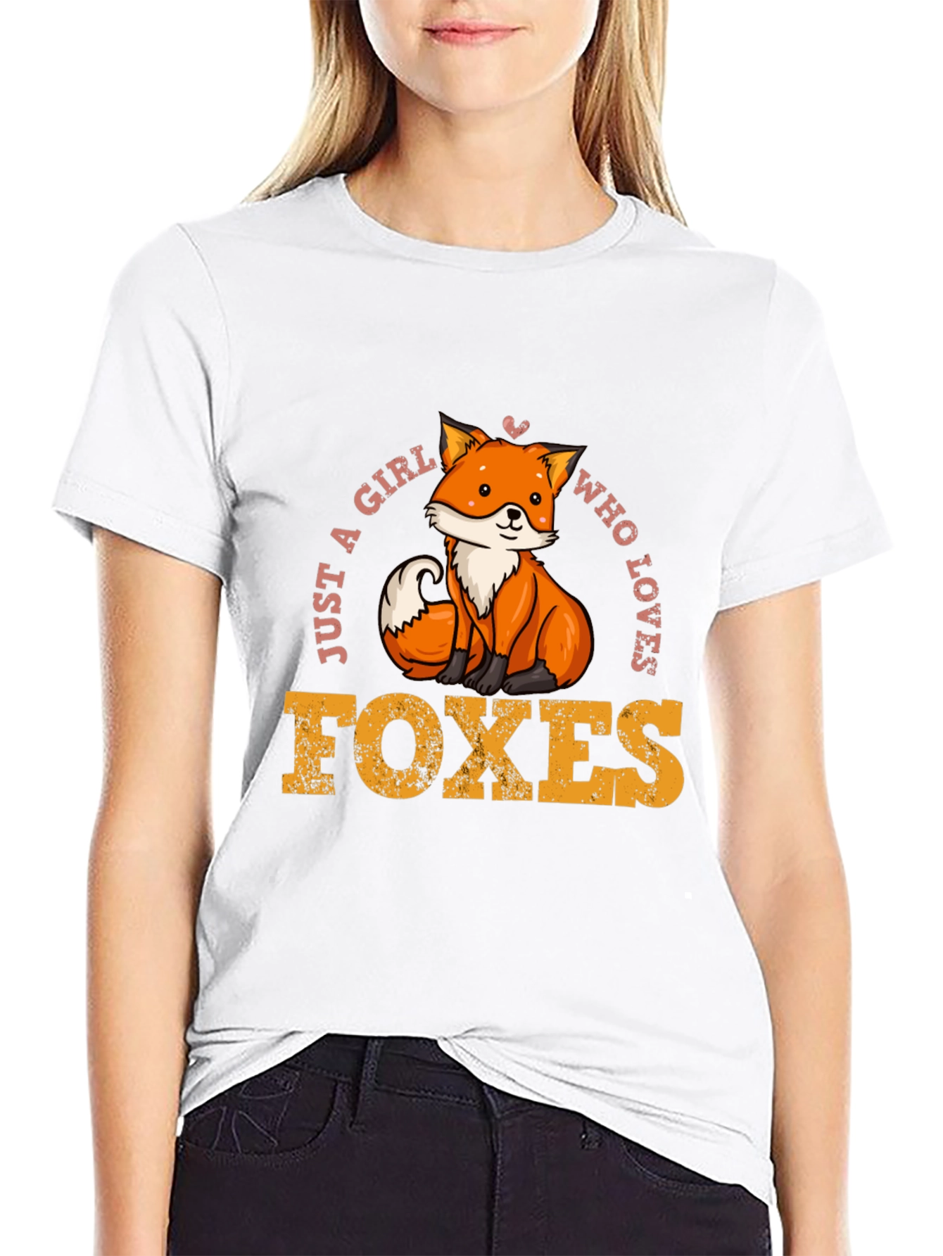 Girl Loves Foxes T-Shirt - Cute Fox Design