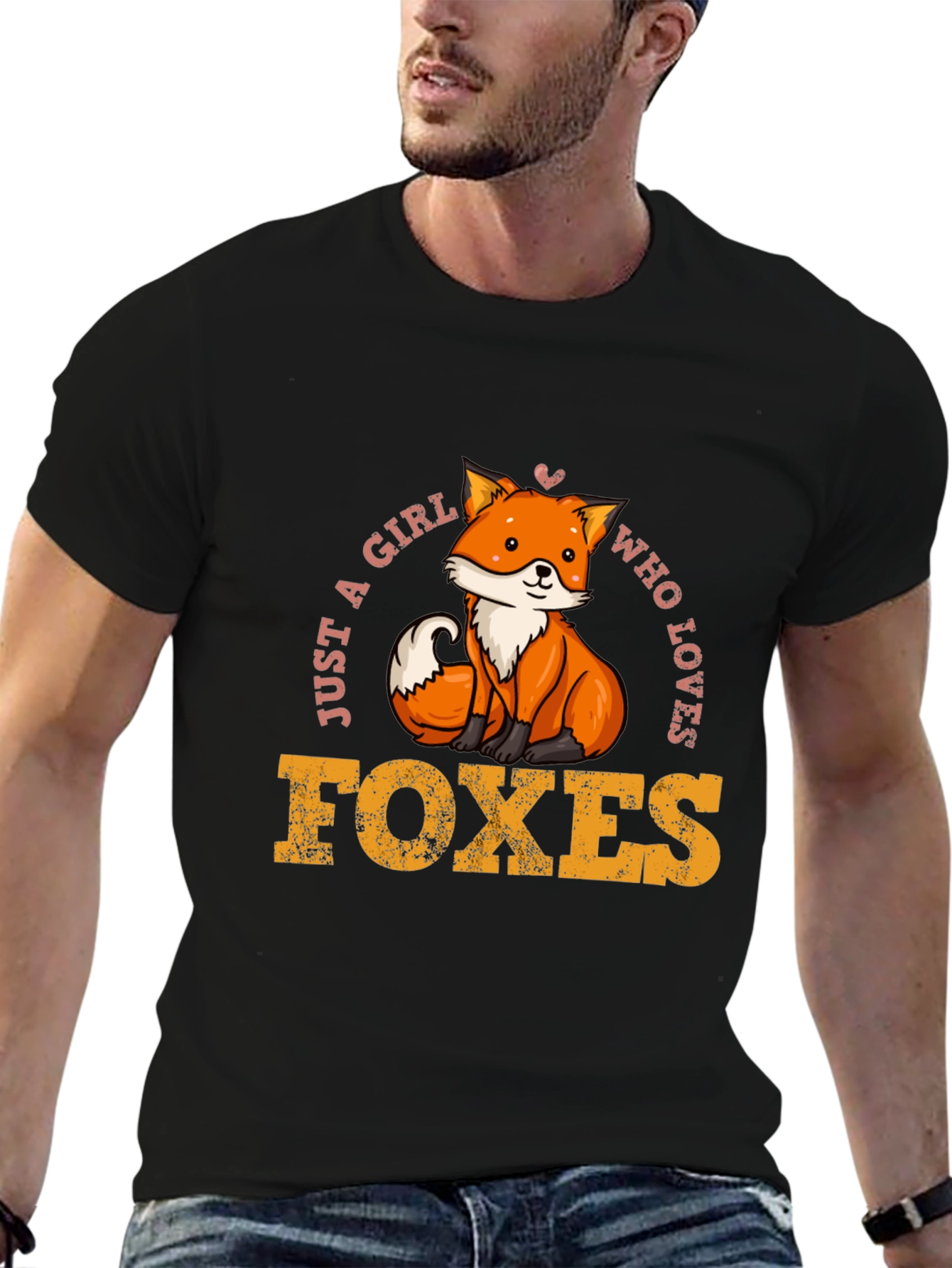 Girl Loves Foxes T-Shirt - Cute Fox Design