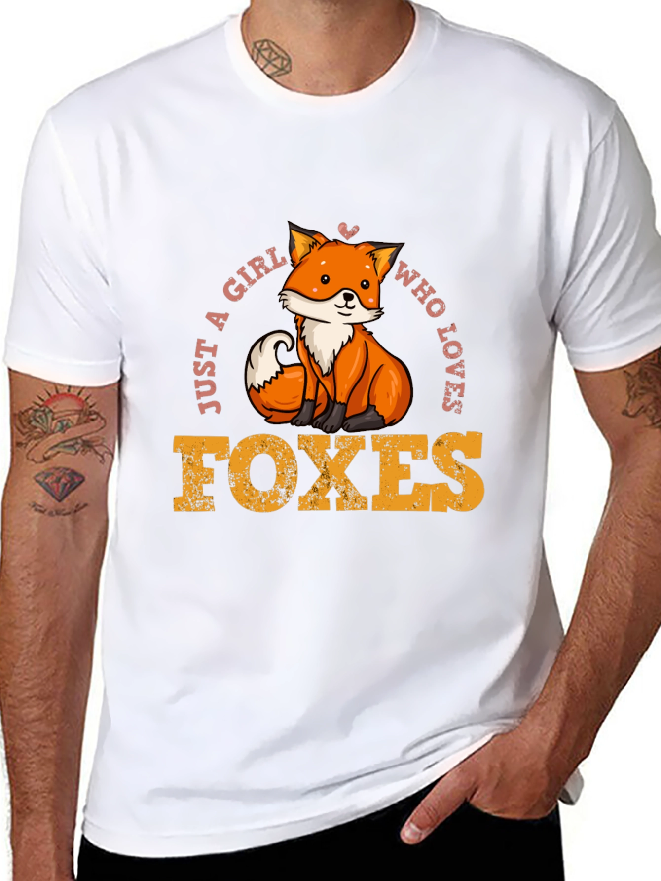 Girl Loves Foxes T-Shirt - Cute Fox Design