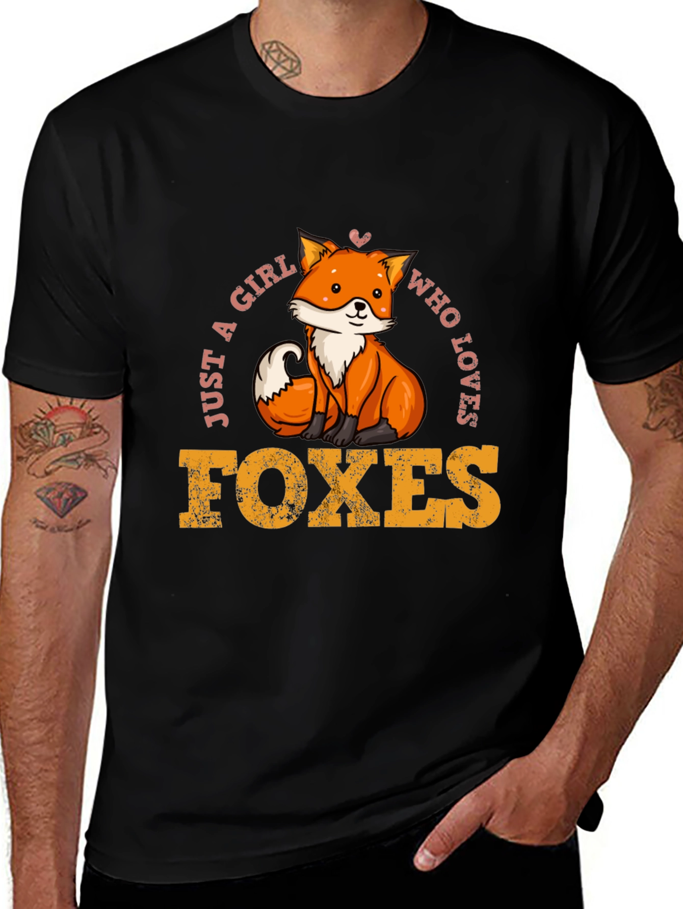 Girl Loves Foxes T-Shirt - Cute Fox Design