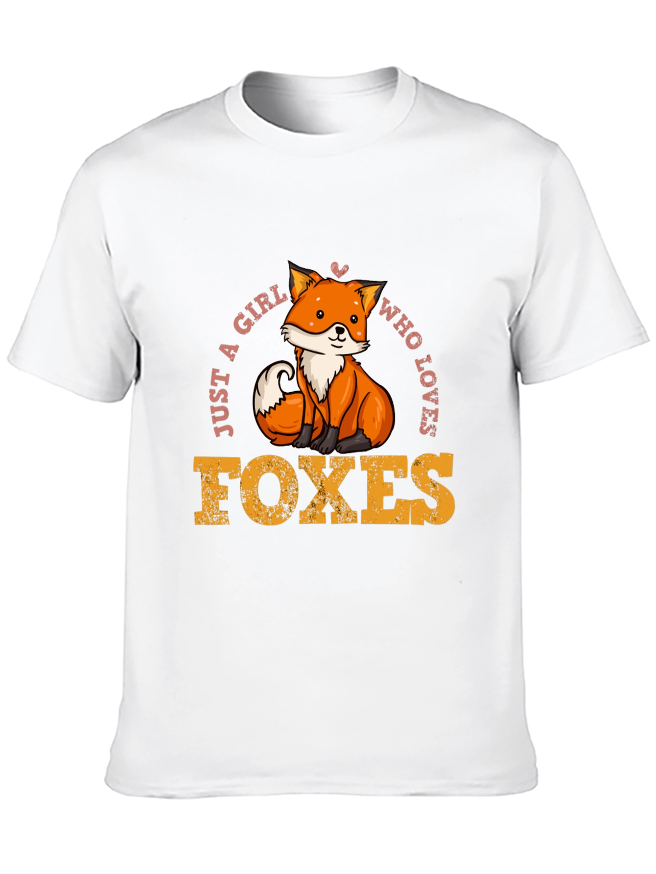 Girl Loves Foxes T-Shirt - Cute Fox Design